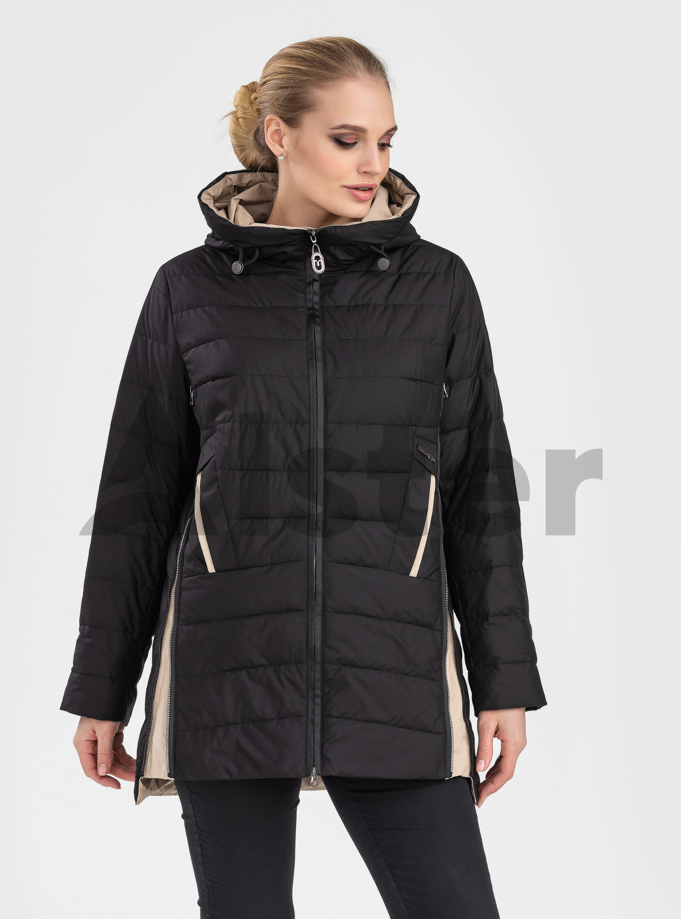 Демисезонная женская куртка Clasna Joy Чёрный 50 (JW22C001-07): фото - Alster.ua