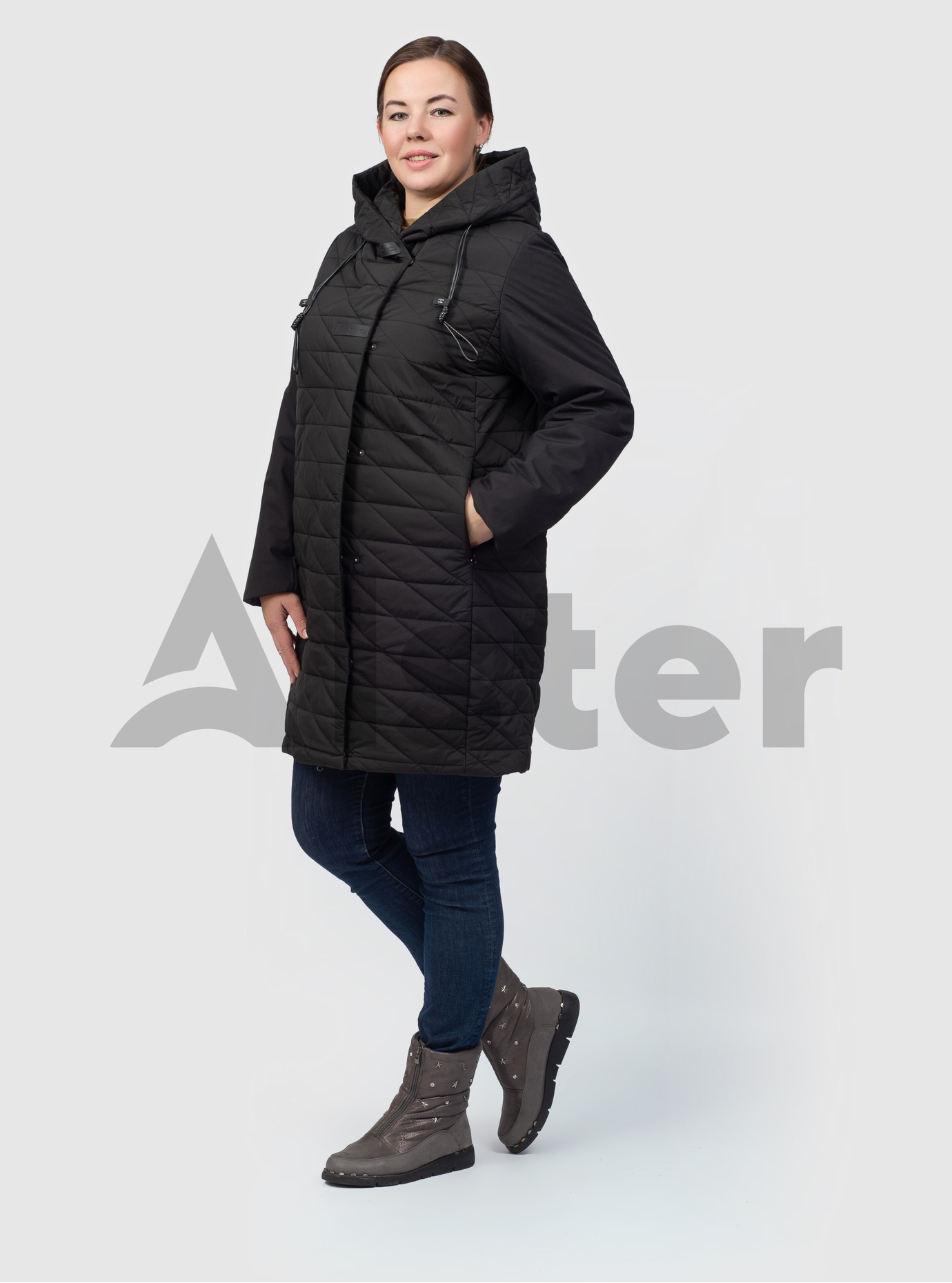 Удлиненная куртка осень/весна 6673 Чёрный 2XL (TM6673-05): фото - Alster.ua