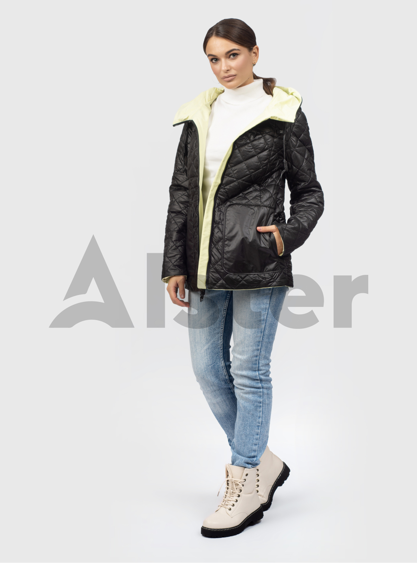 Женская двусторонняя куртка Towmy 6685 Светлый желтый S (TM6685-06): фото - Alster.ua