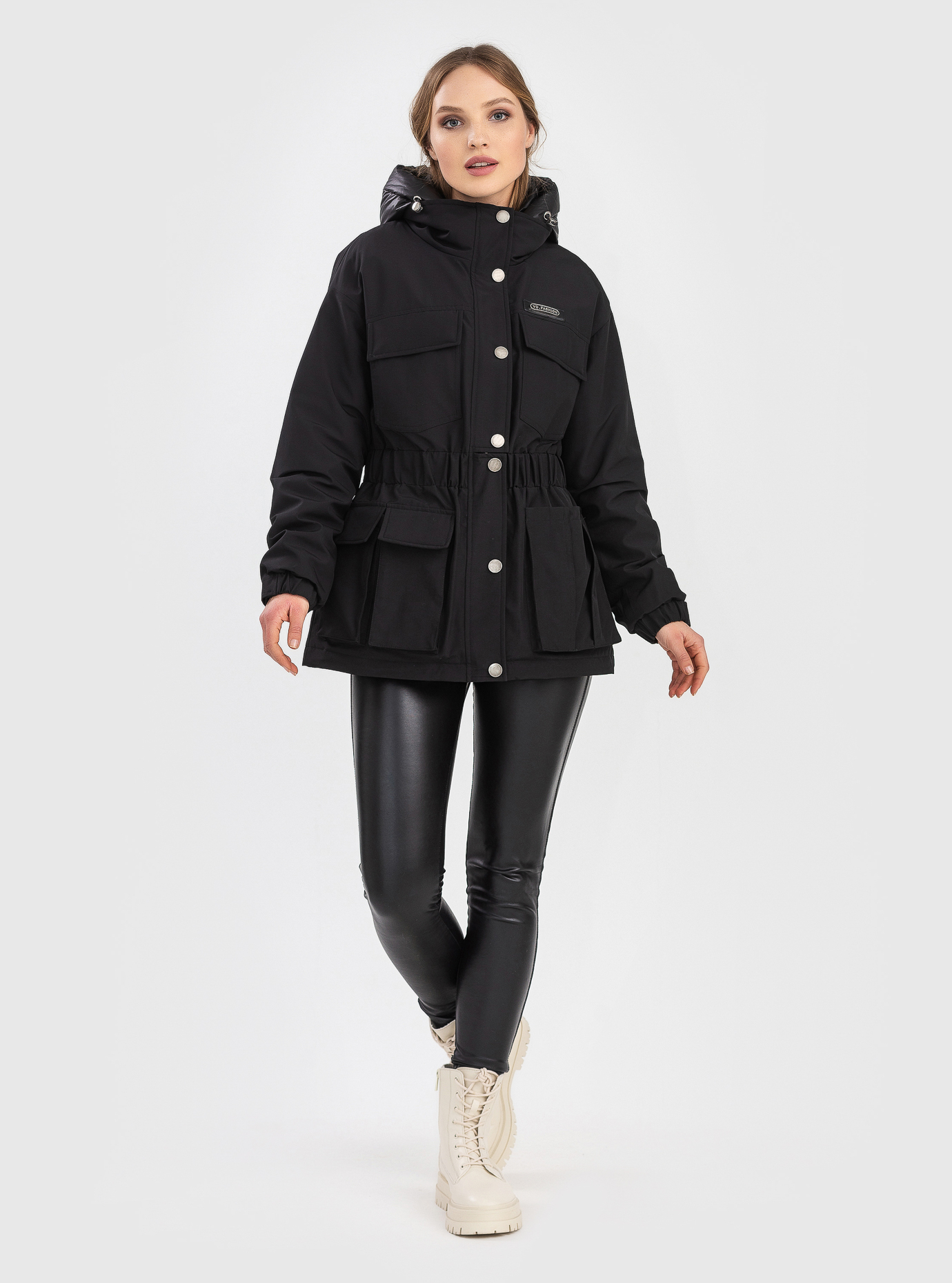 Женская куртка весна/осень Vo-Tarun 22-802 Чёрный S (Y022-802-01): фото - Alster.ua