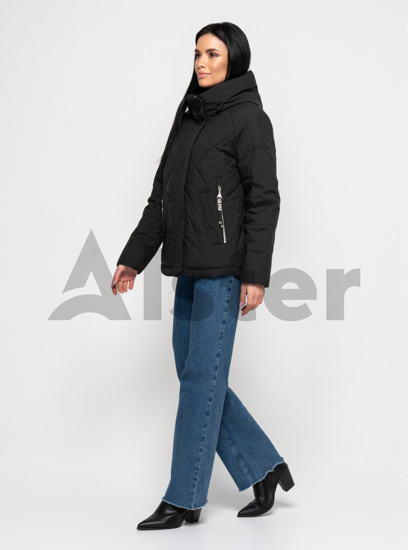 Короткая демисезонная женская куртка 22205 Meajiateer Чёрный S (MJ22205-01): фото - Alster.ua