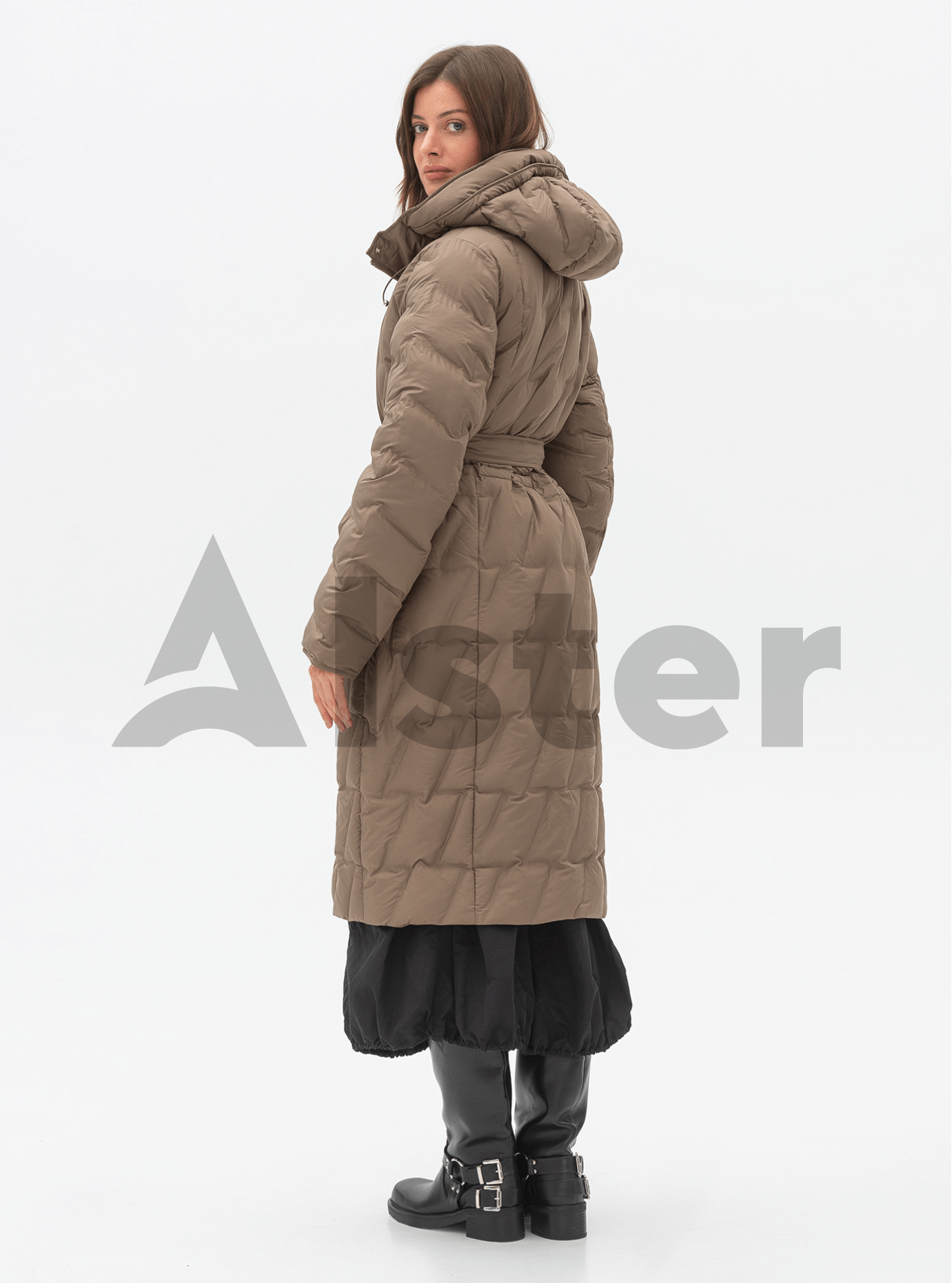 Длинное стёганное пальто 107 Snow Owl Чёрный 2XL (24C107-1-03): фото - Alster.ua