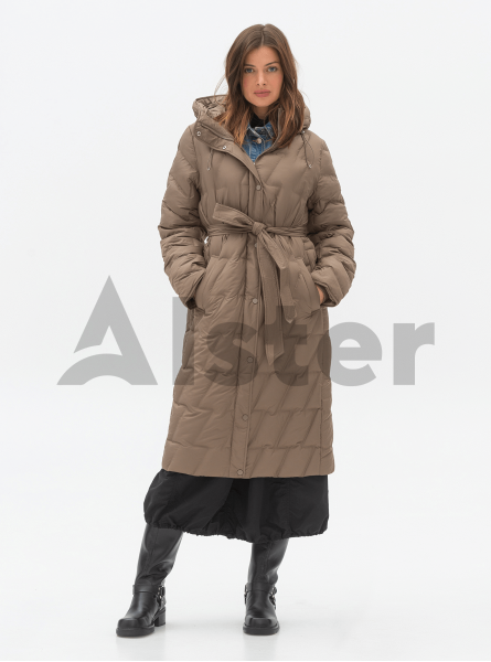 Длинное стёганное пальто 107 Snow Owl