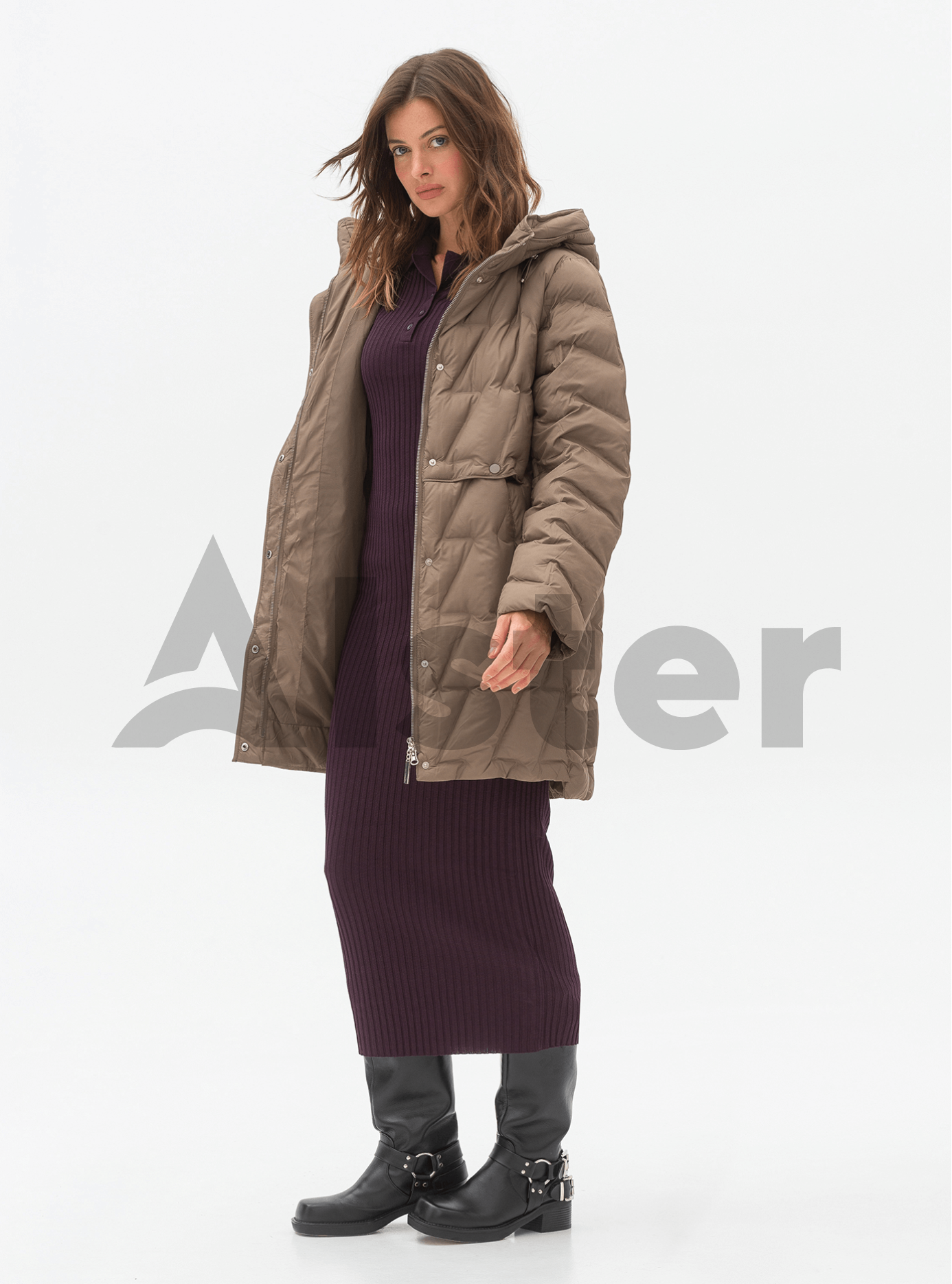 Женская куртка 109 Snow Owl средней длины Бежевый L (24C109-1-06): фото - Alster.ua