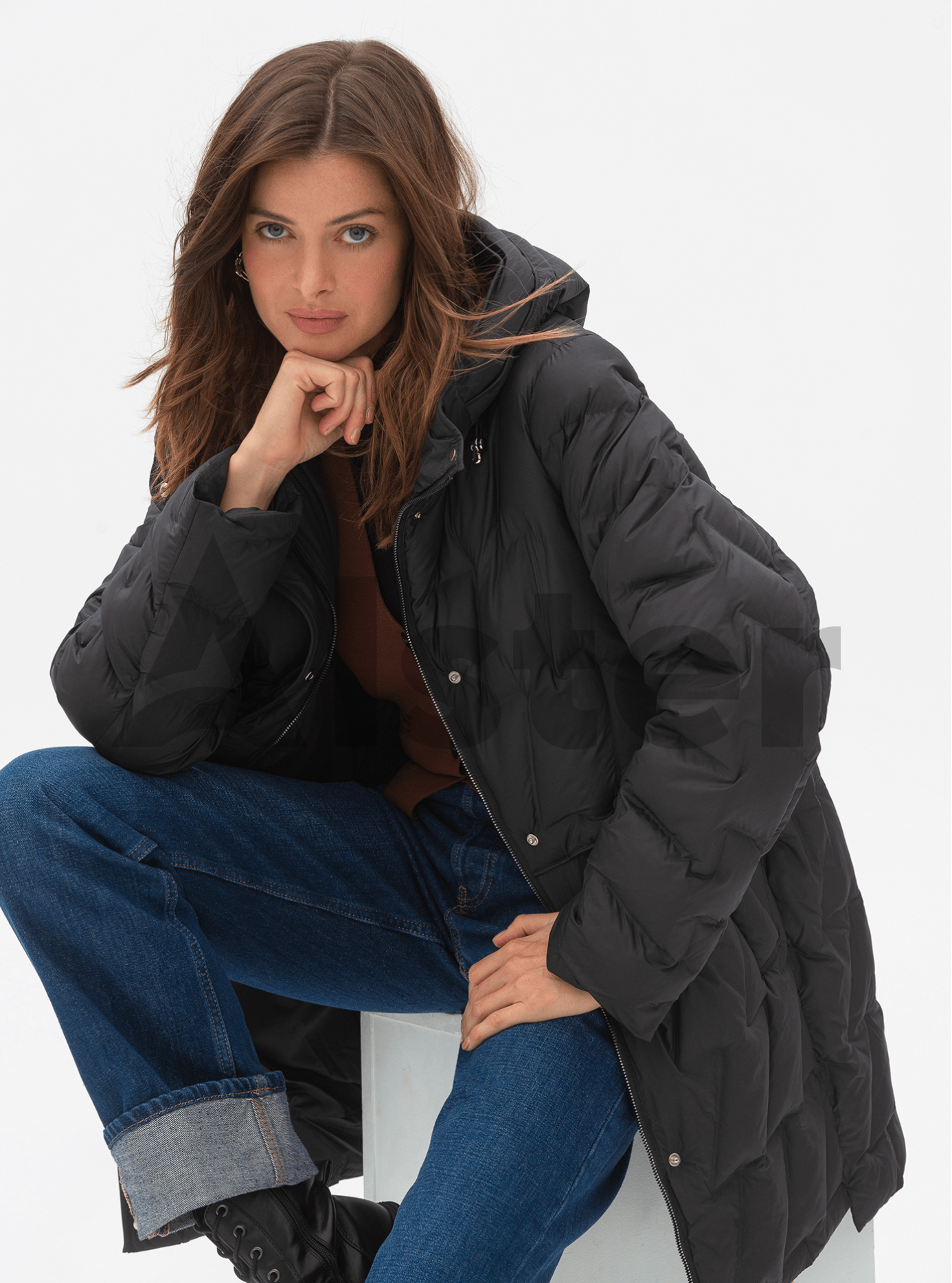 Женская куртка 109 Snow Owl средней длины Чёрный XL (24C109-1-02): фото - Alster.ua