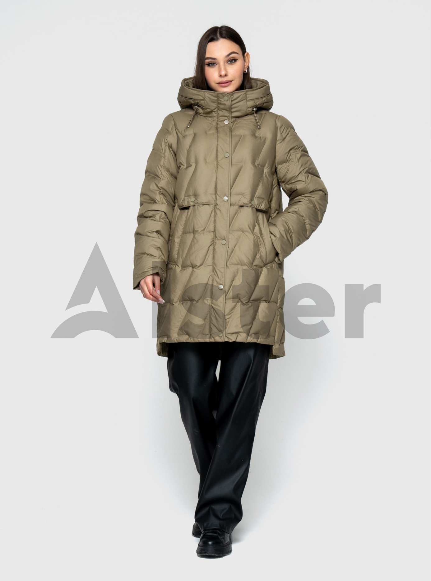 Женская куртка 109 Snow Owl средней длины Хаки L (24C109-08): фото - Alster.ua