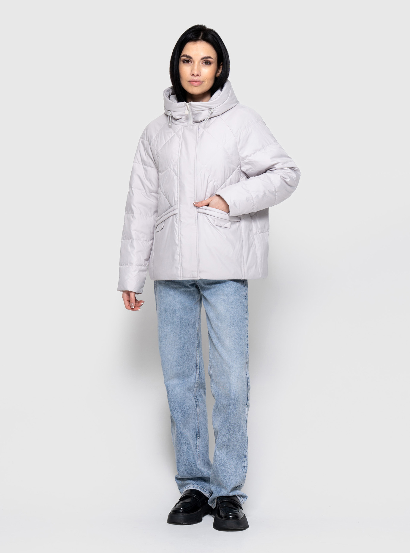 Женская куртка на весну и осень Meajiateer 2503 Молоко L (MJ2503-18): фото - Alster.ua