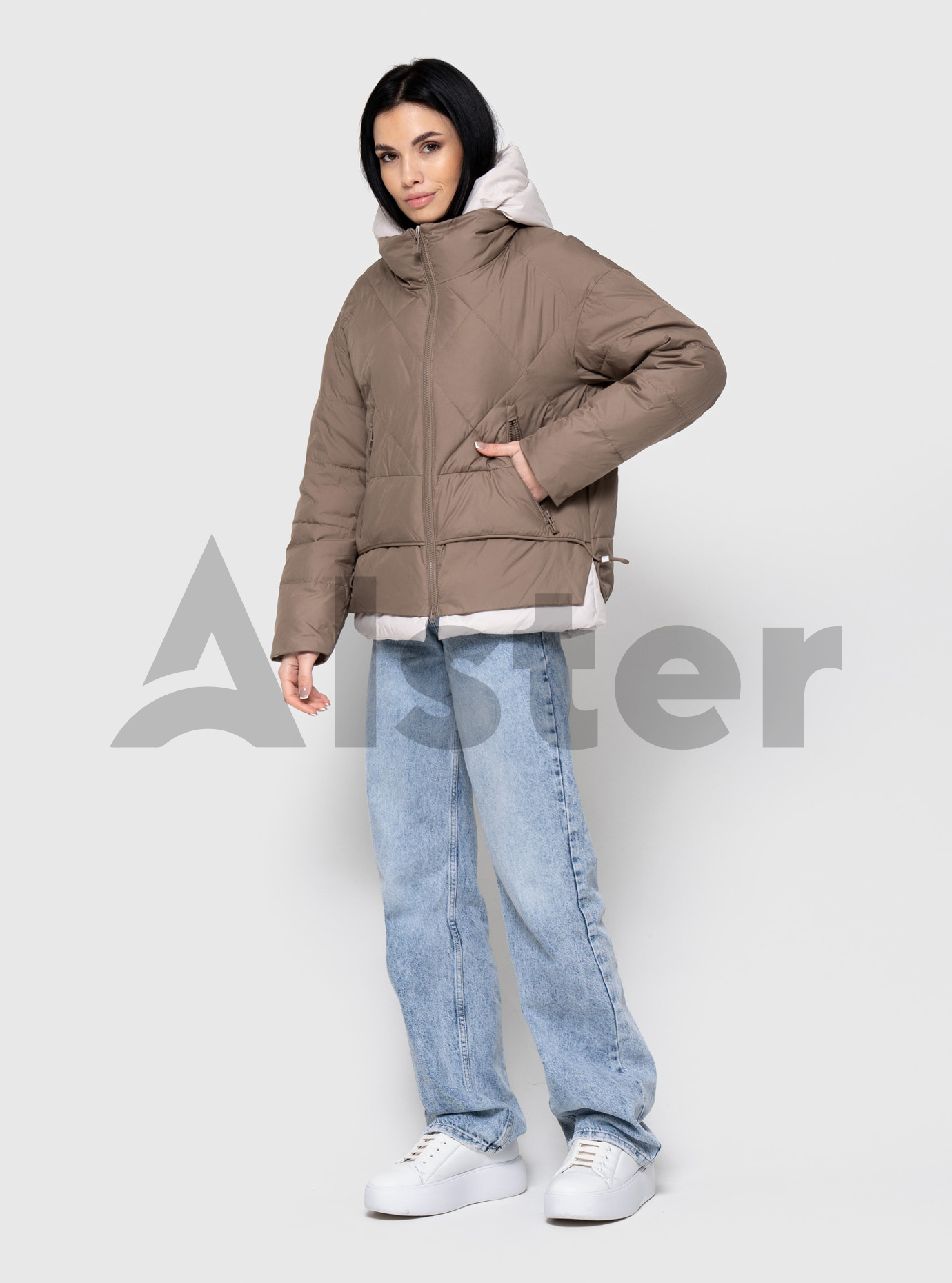 Женская демисезонная куртка Meajiateer 2508 Коричневый 2XL (MJ2508-15): фото - Alster.ua