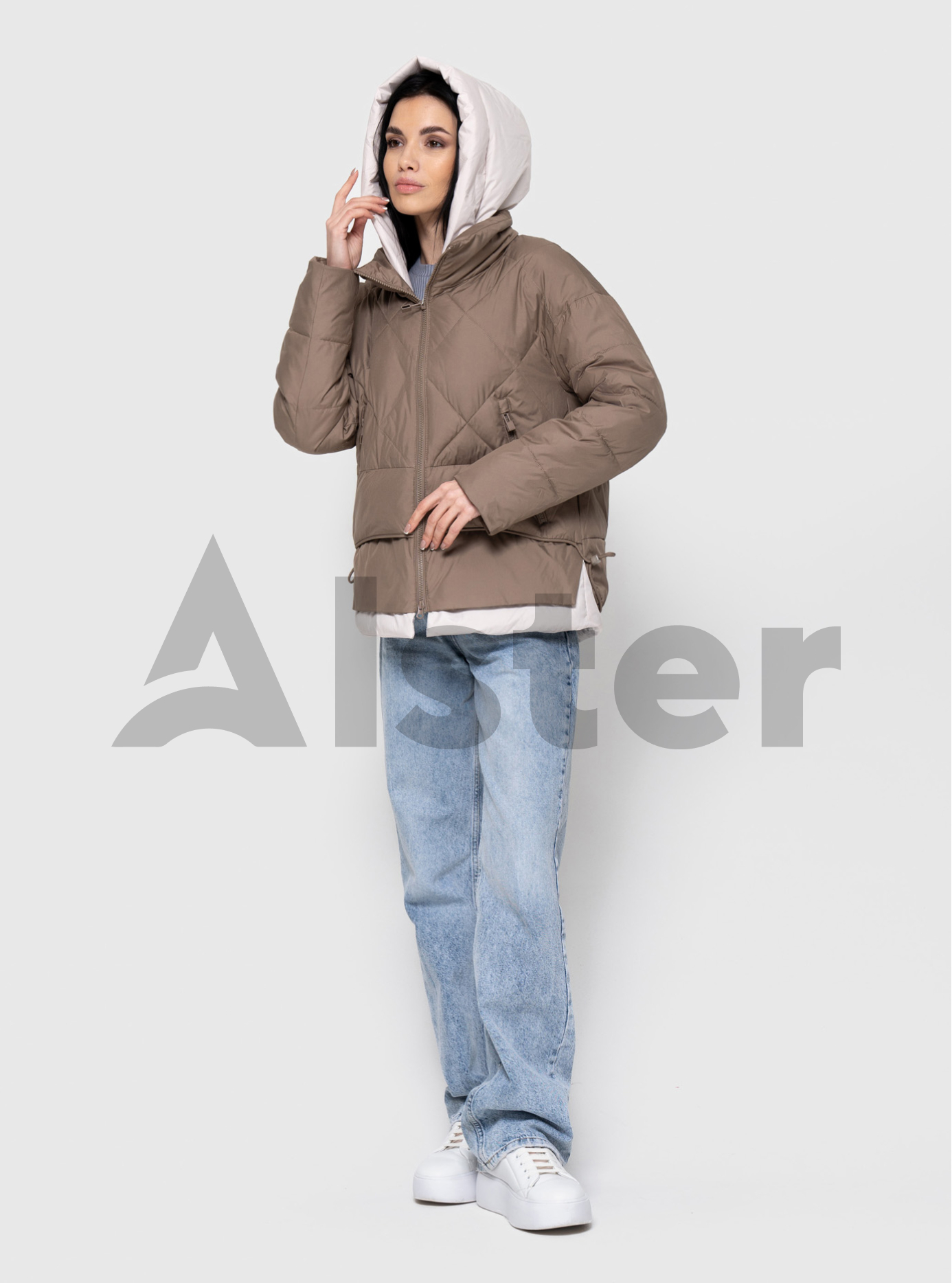 Женская демисезонная куртка Meajiateer 2508 Коричневый 2XL (MJ2508-15): фото - Alster.ua