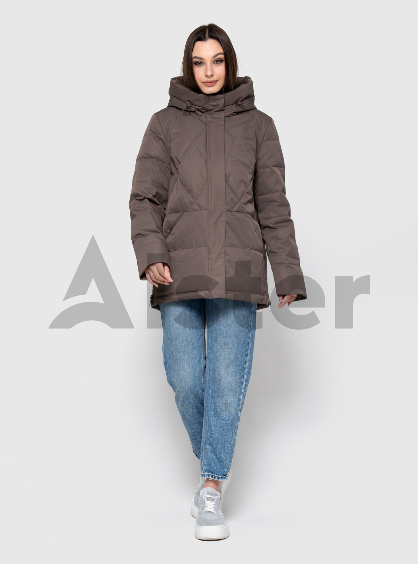 Женская демисезонная куртка Meajiateer 2557 (большие размеры) Визон 5XL (MJ2557-11): фото - Alster.ua