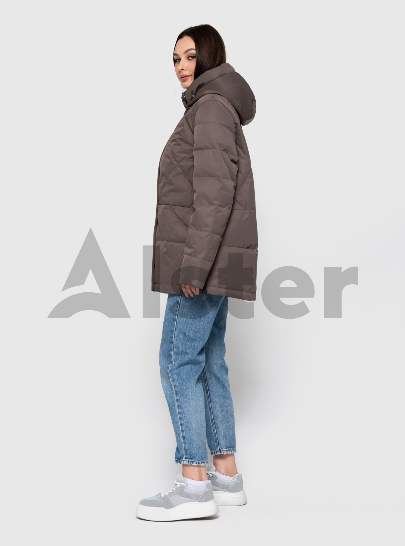 Женская демисезонная куртка Meajiateer 2557 (большие размеры) Визон 5XL (MJ2557-11): фото - Alster.ua