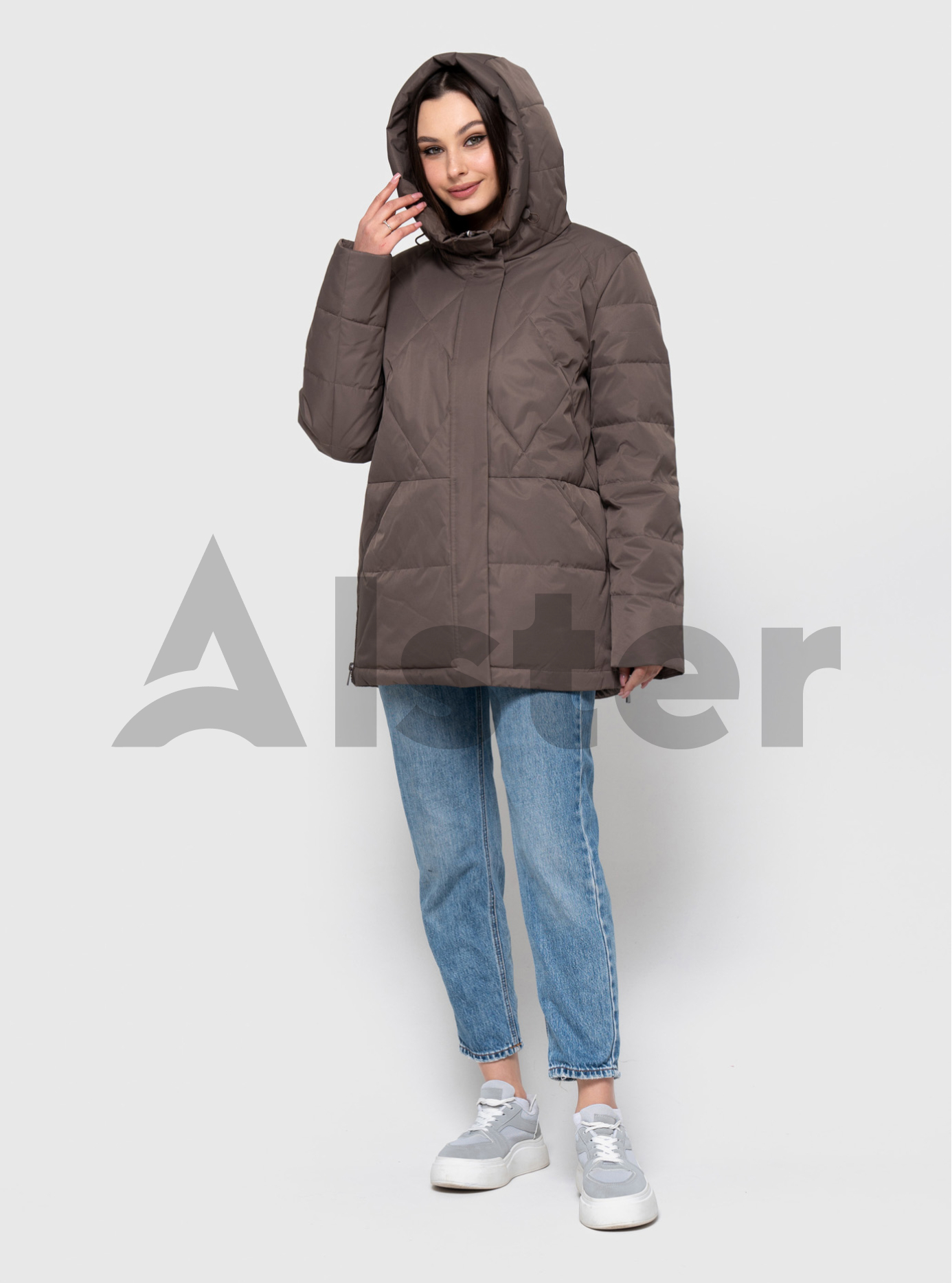 Женская демисезонная куртка Meajiateer 2557 (большие размеры) Визон 5XL (MJ2557-11): фото - Alster.ua