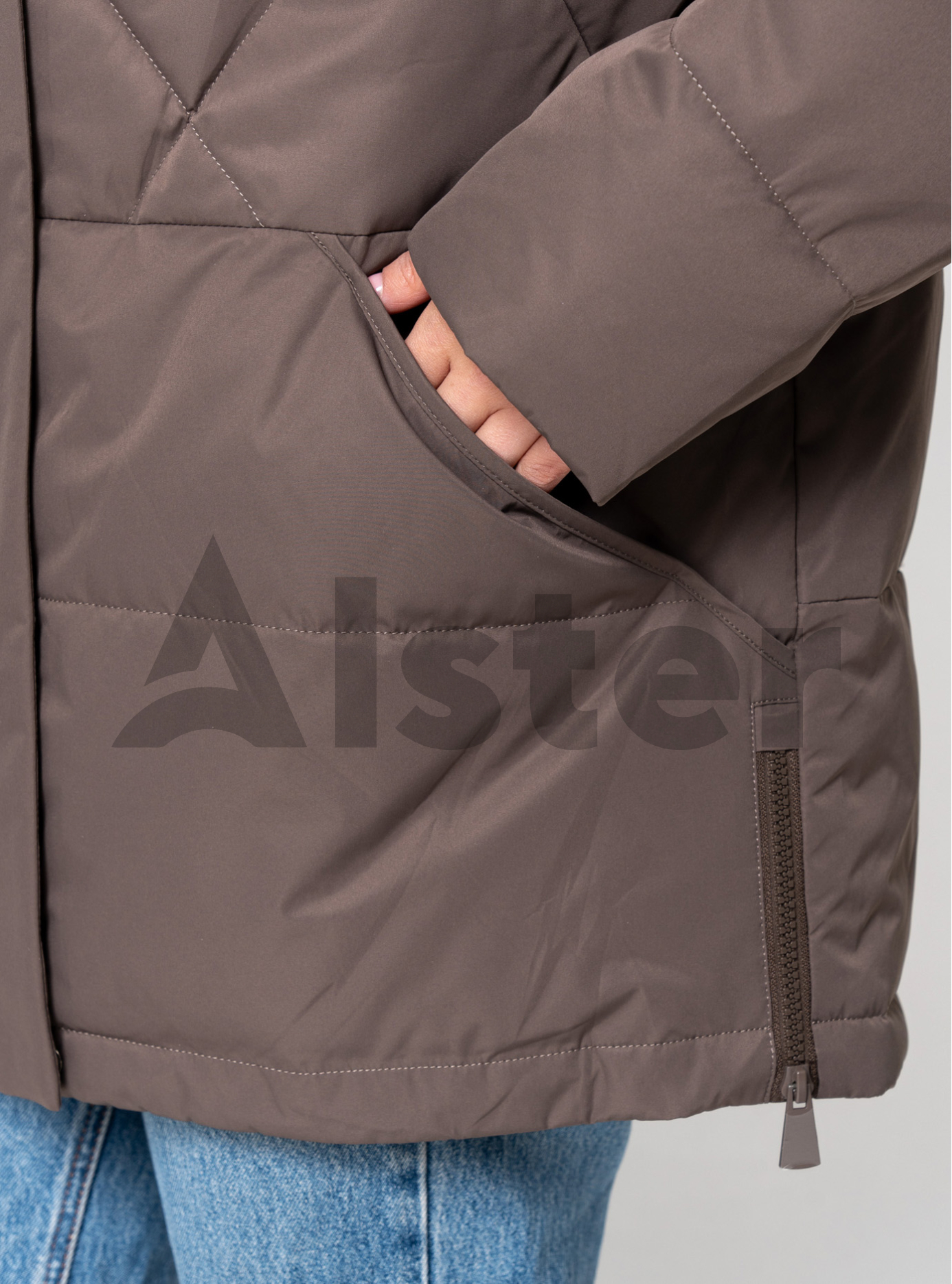 Женская демисезонная куртка Meajiateer 2557 (большие размеры) Визон 5XL (MJ2557-11): фото - Alster.ua