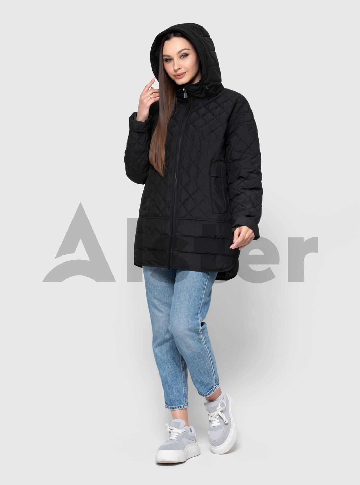 Женская демисезонная куртка Meajiateer 2562 (большие размеры) Чёрный 6XL (MJ2562-06): фото - Alster.ua