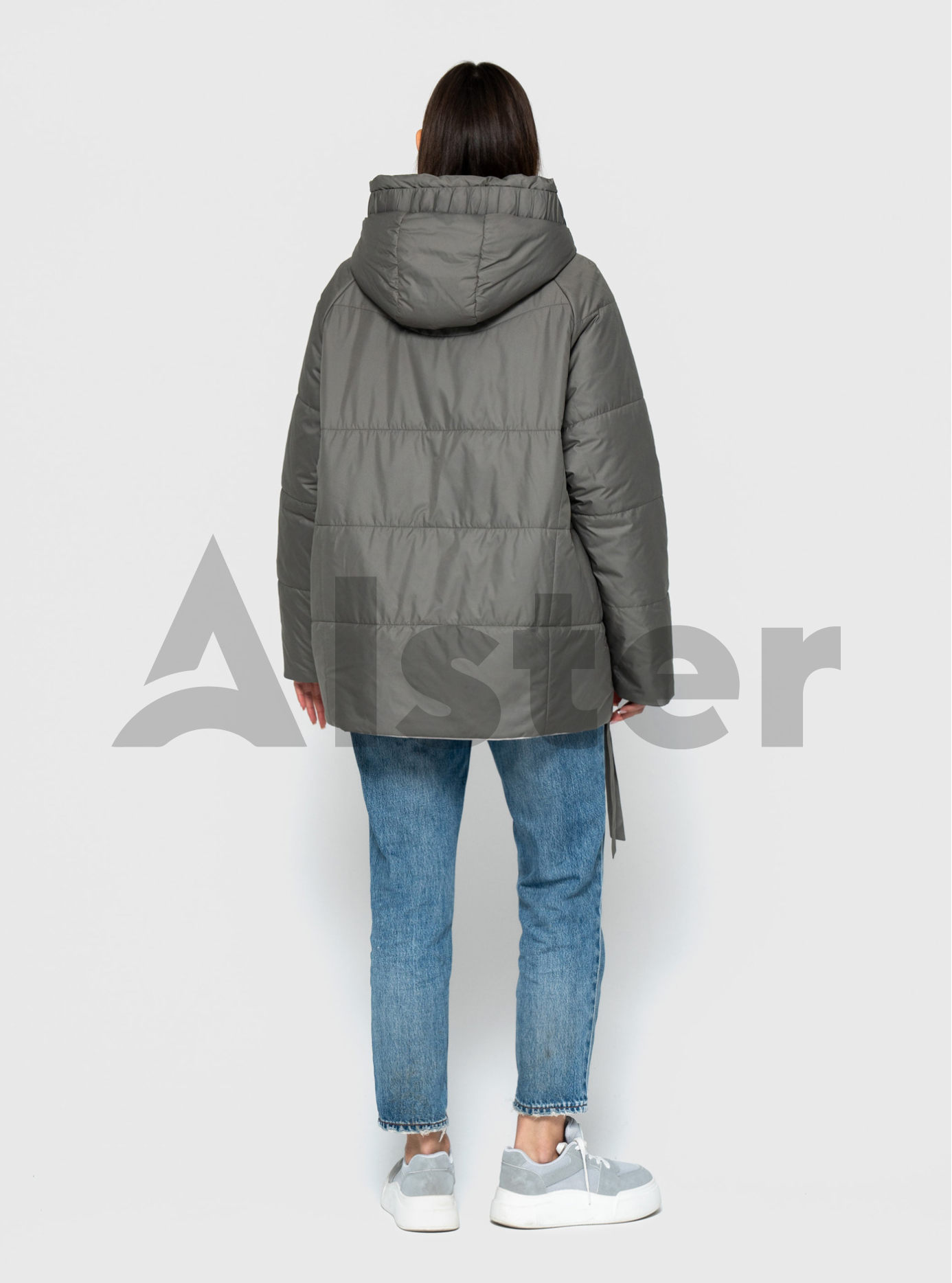 Демисезонная женская куртка 2418 Morango Серо-зелёный 56 (M2418-24): фото - Alster.ua