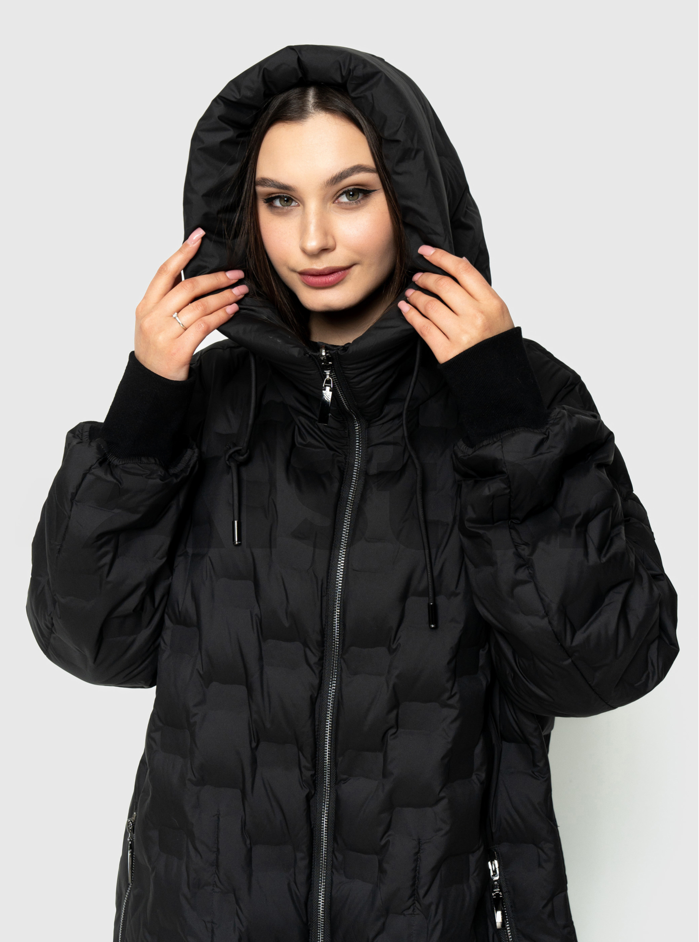 Длинное двустороннее женское пальто 8915 Morango Чёрный 46 (M8915-06): фото - Alster.ua