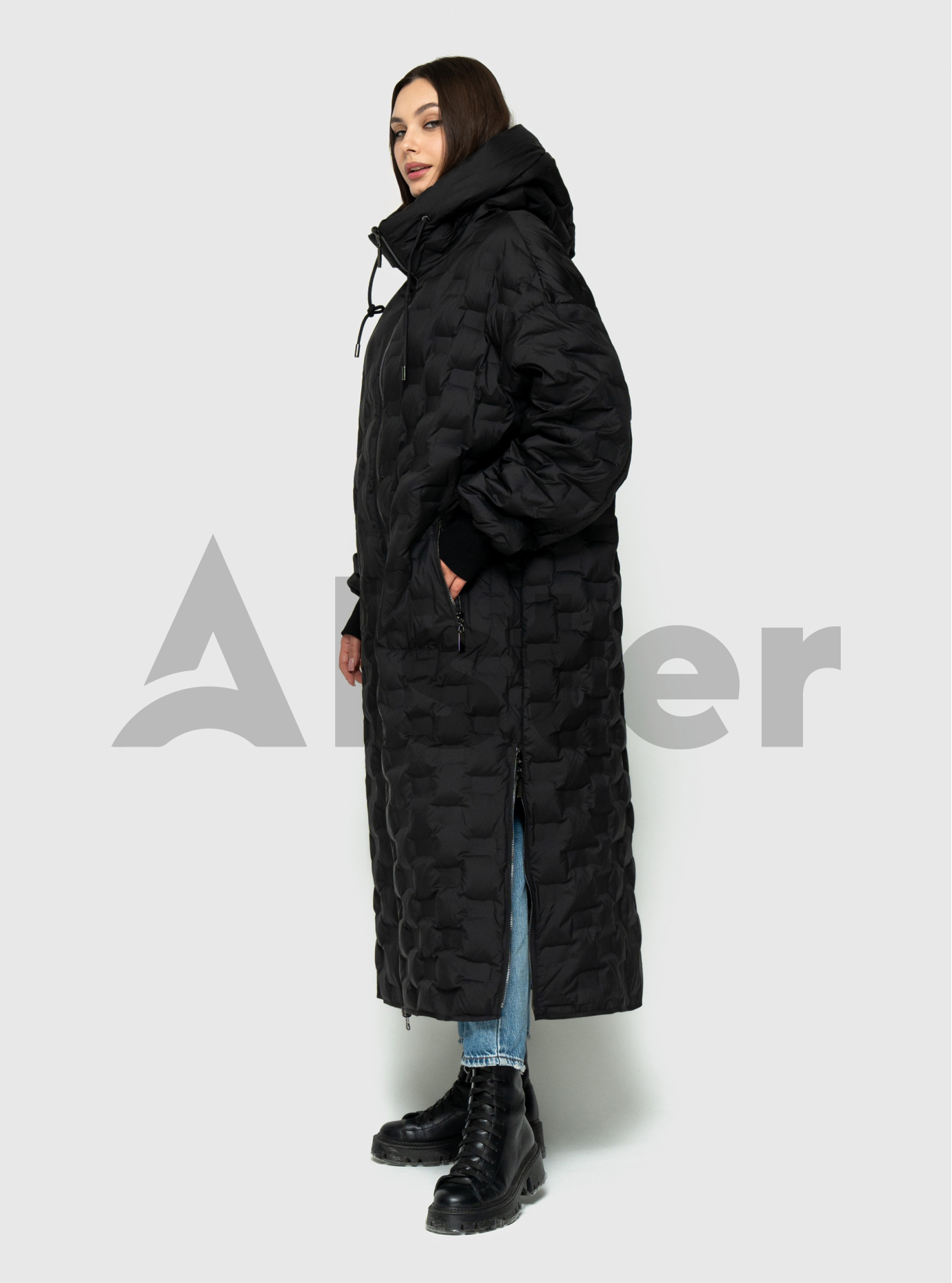 Длинное двустороннее женское пальто 8915 Morango Чёрный 46 (M8915-06): фото - Alster.ua