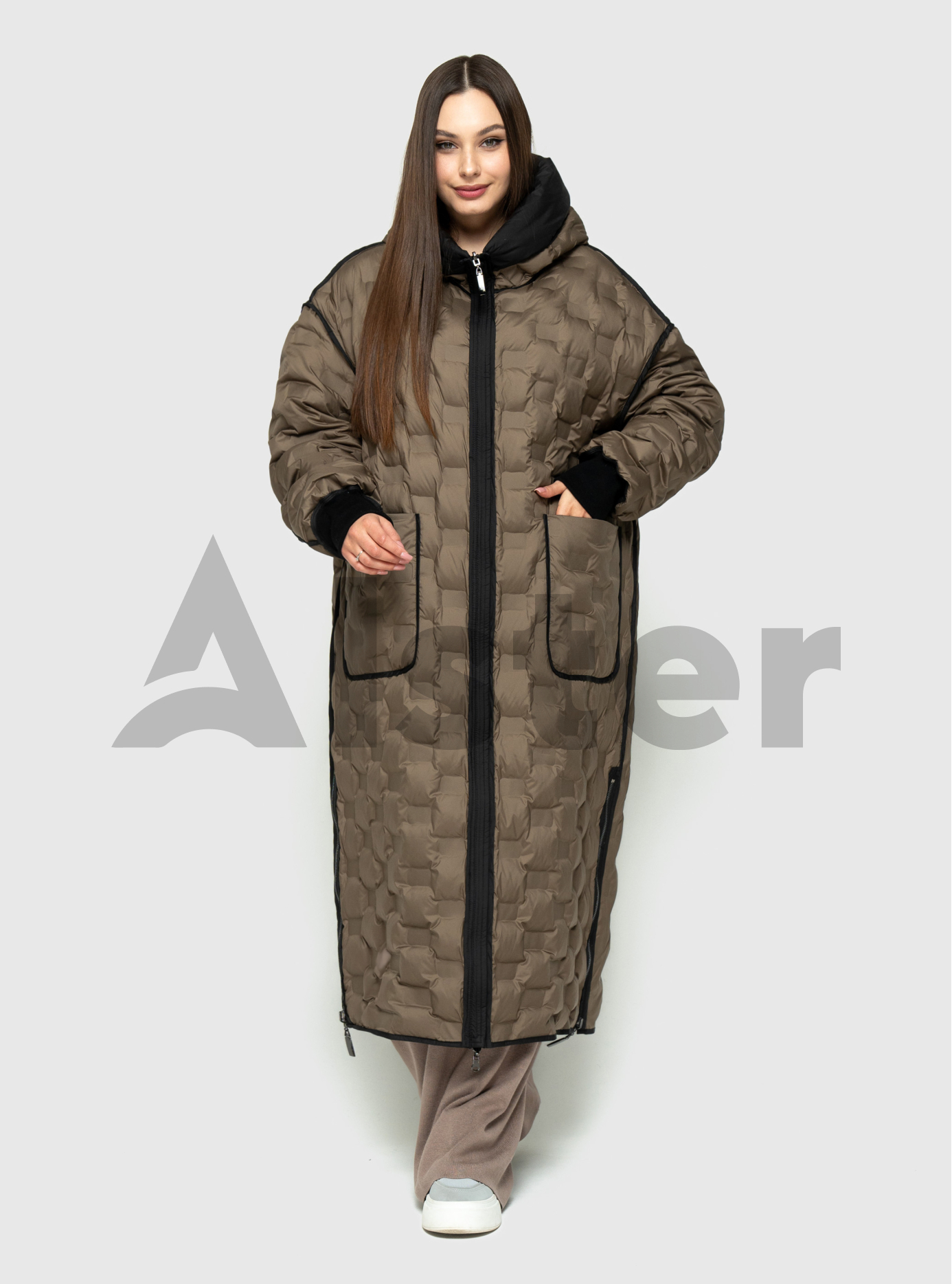 Длинное двустороннее женское пальто 8915 Morango Чёрный 46 (M8915-06): фото - Alster.ua