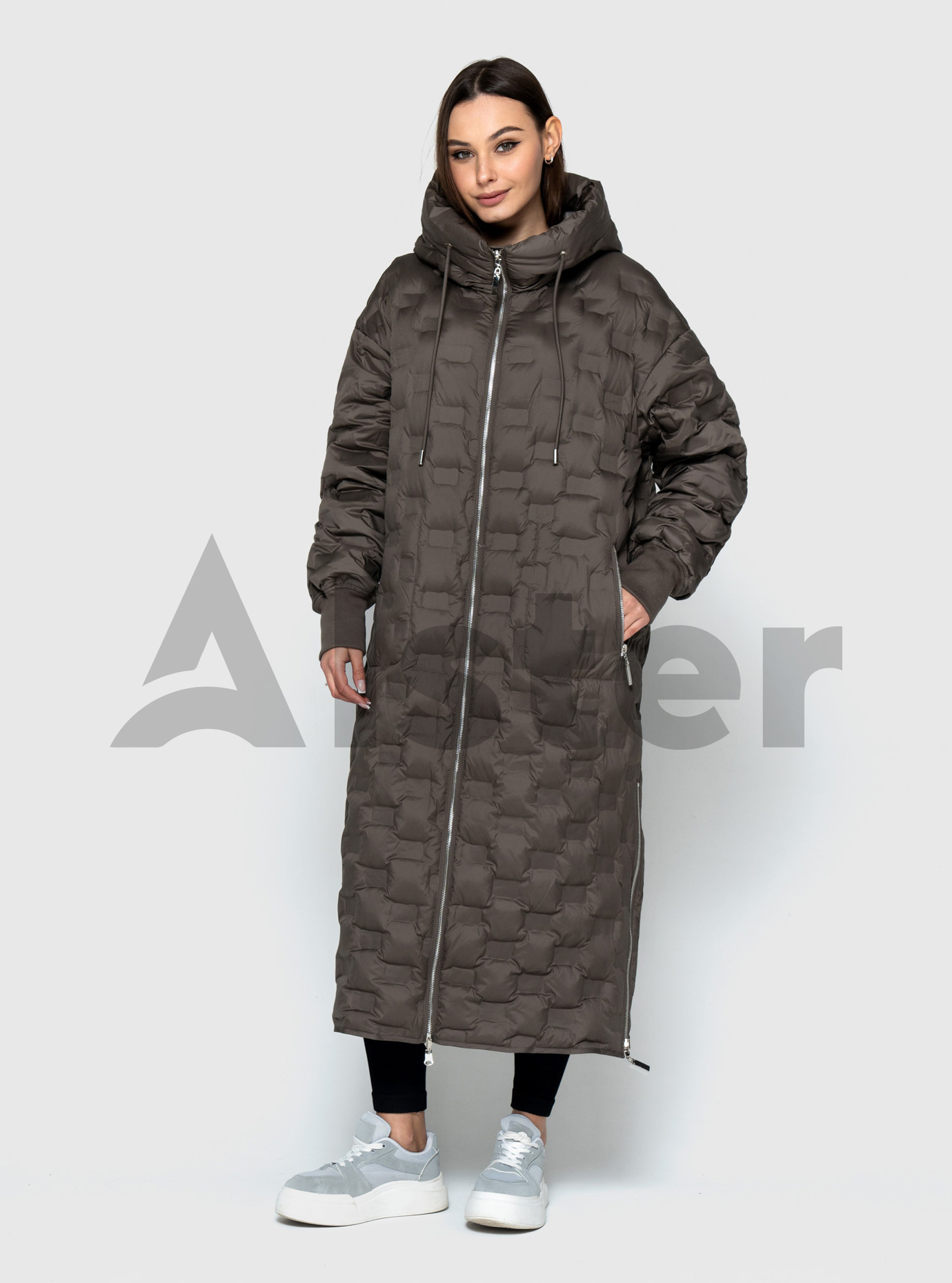 Довге двосторонне жіноче пальто 8915 Morango Темно-сірий 52 (M8915-14): фото - Alster.ua