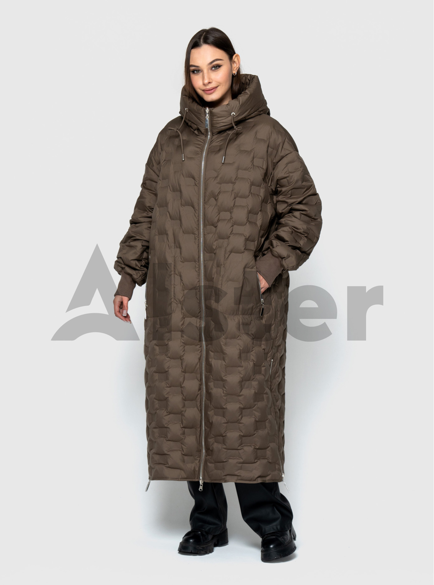 Длинное двустороннее женское пальто 8915 Morango Бронзовый 46 (M8915-01): фото - Alster.ua