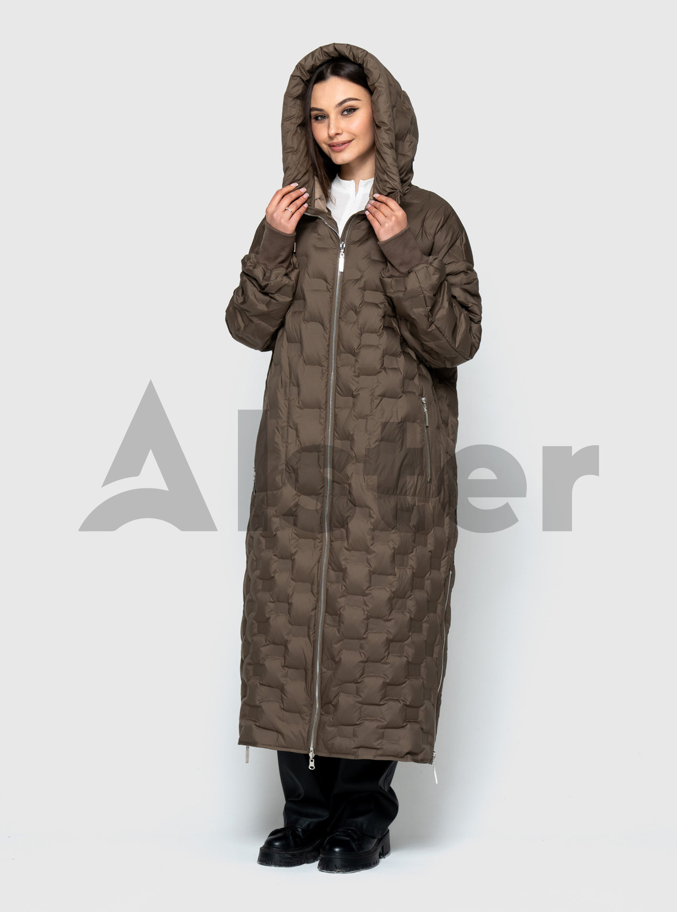 Длинное двустороннее женское пальто 8915 Morango Бронзовый 46 (M8915-01): фото - Alster.ua