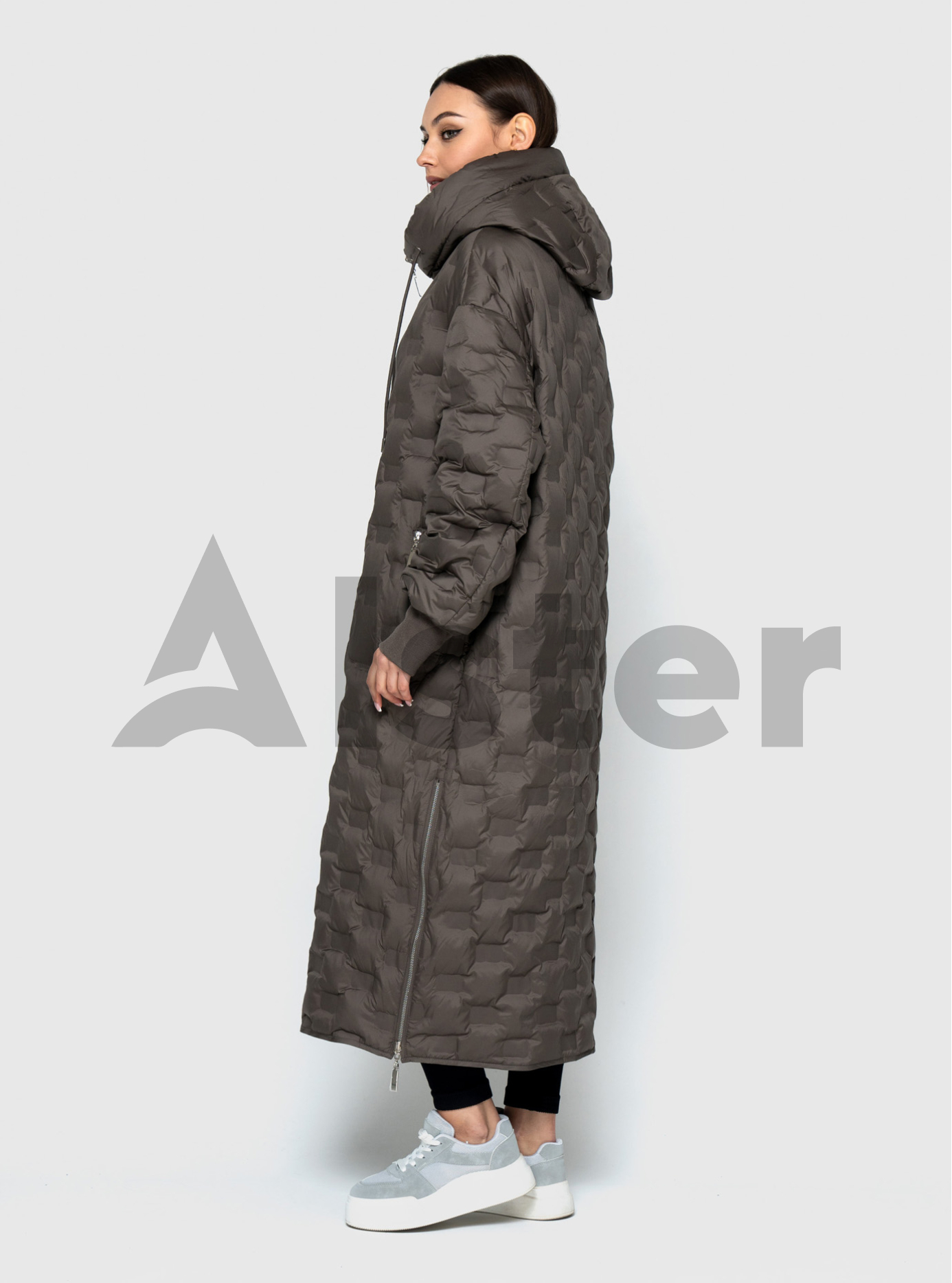 Длинное двустороннее женское пальто 8915 Morango Тёмно-серый 56 (M8915-18): фото - Alster.ua