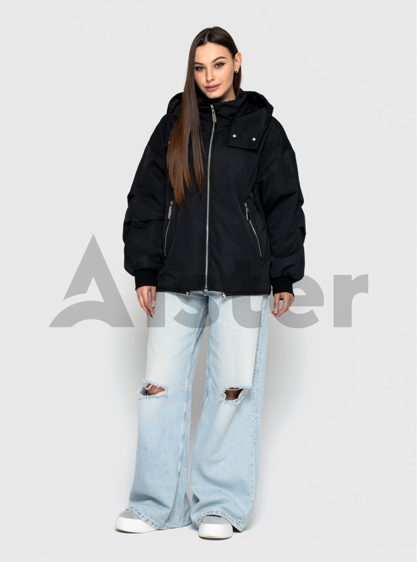 Короткая женская куртка 25C345 Snow Owl весна/осень Чёрный S (25C345-01): фото - Alster.ua