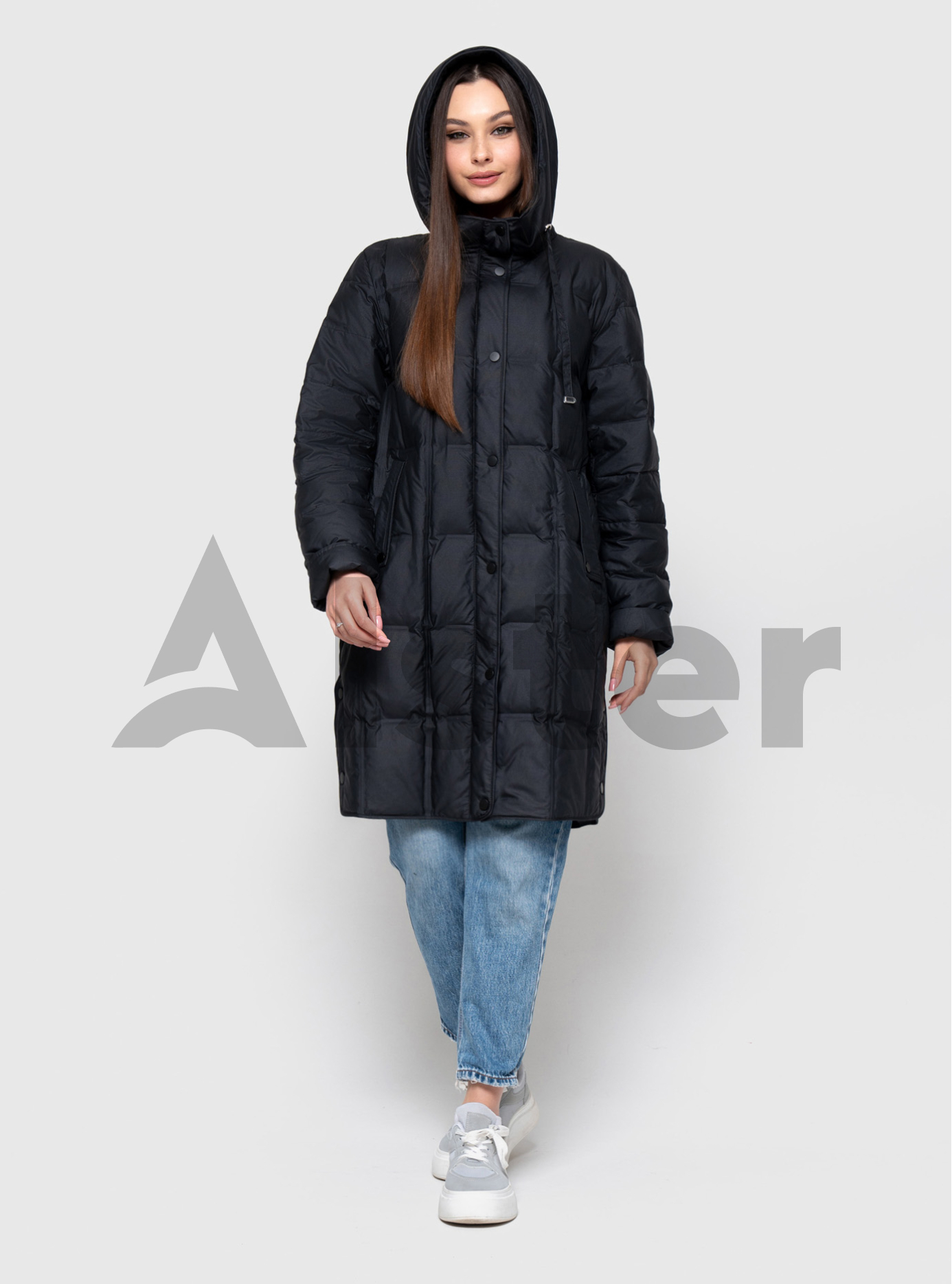 Демисезонная женская куртка 25C686 Snow Owl (большие размеры) Чёрный 2XL (25C686b-02): фото - Alster.ua