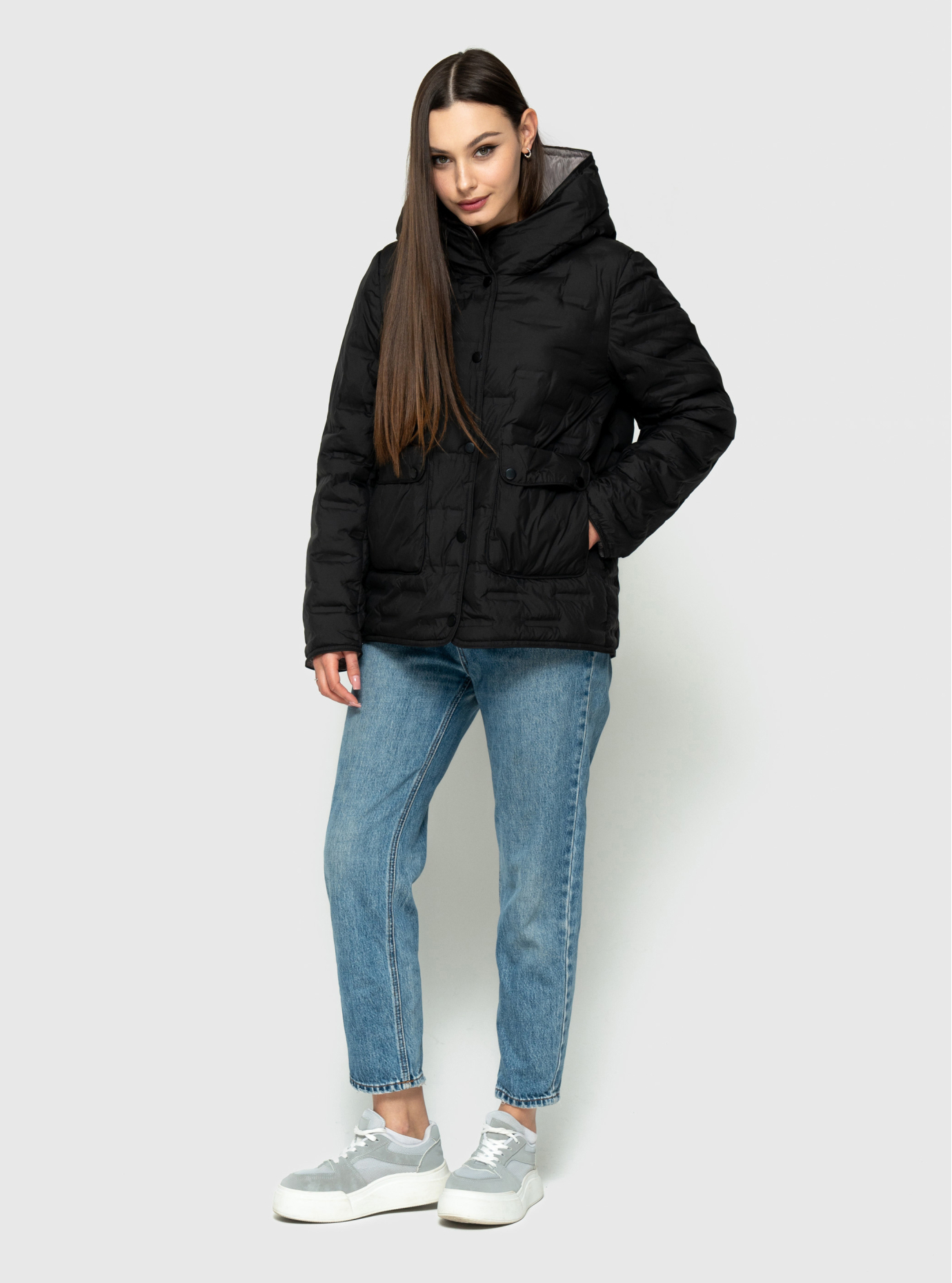 Женская демисезонная куртка 25101 Visdeer Чёрный 54 (VS25101-06): фото - Alster.ua