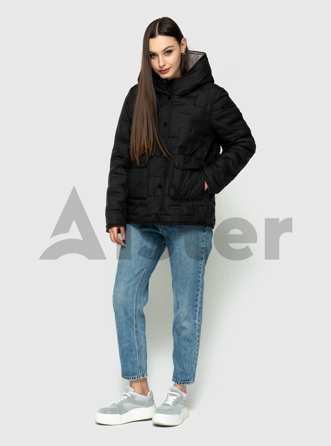 Женская демисезонная куртка 25101 Visdeer Чёрный 44 (VS25101-01): фото - Alster.ua
