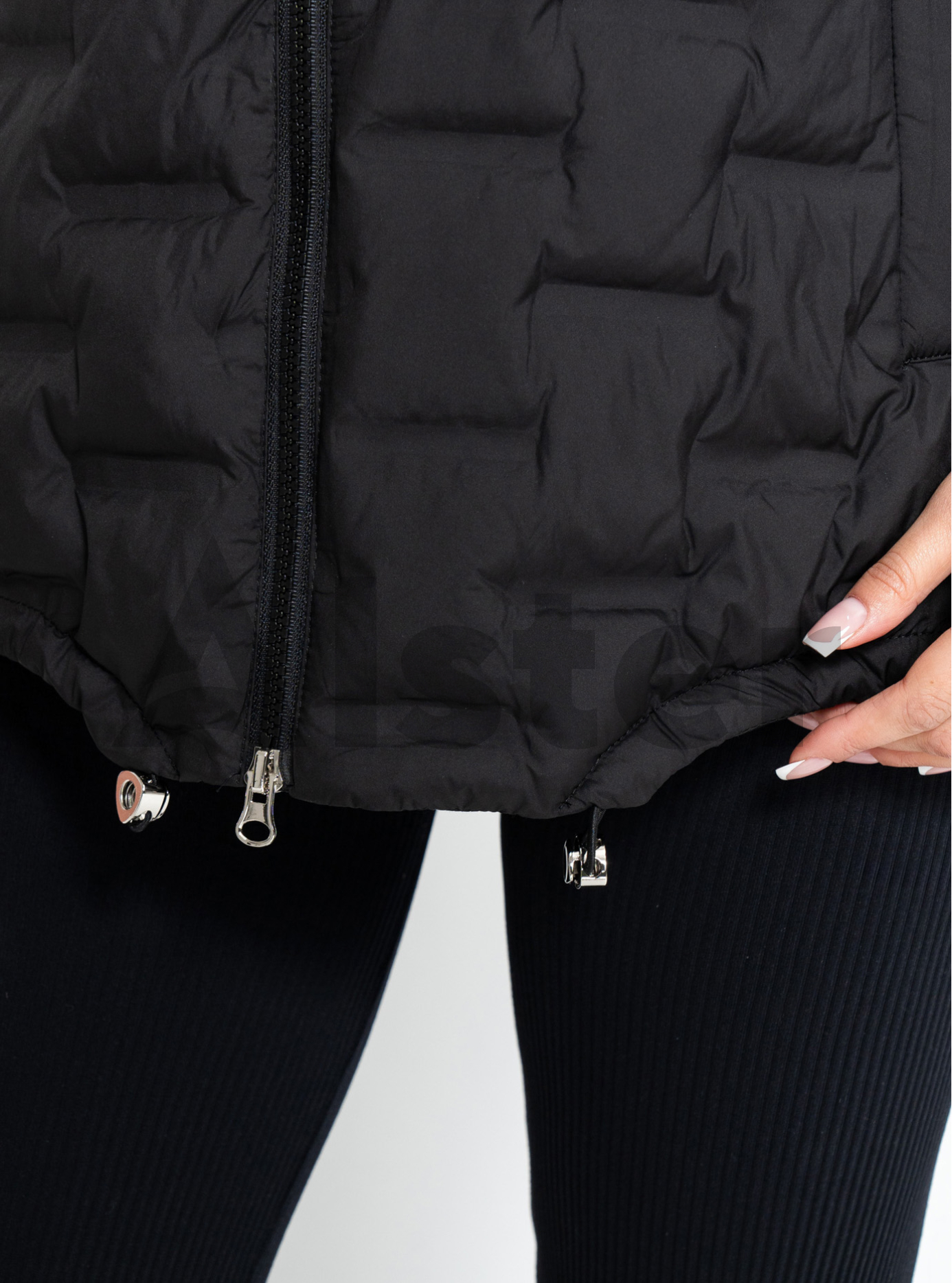 Женский жилет 2531 Visdeer капюшоном Чёрный XL (VS2531-05): фото - Alster.ua