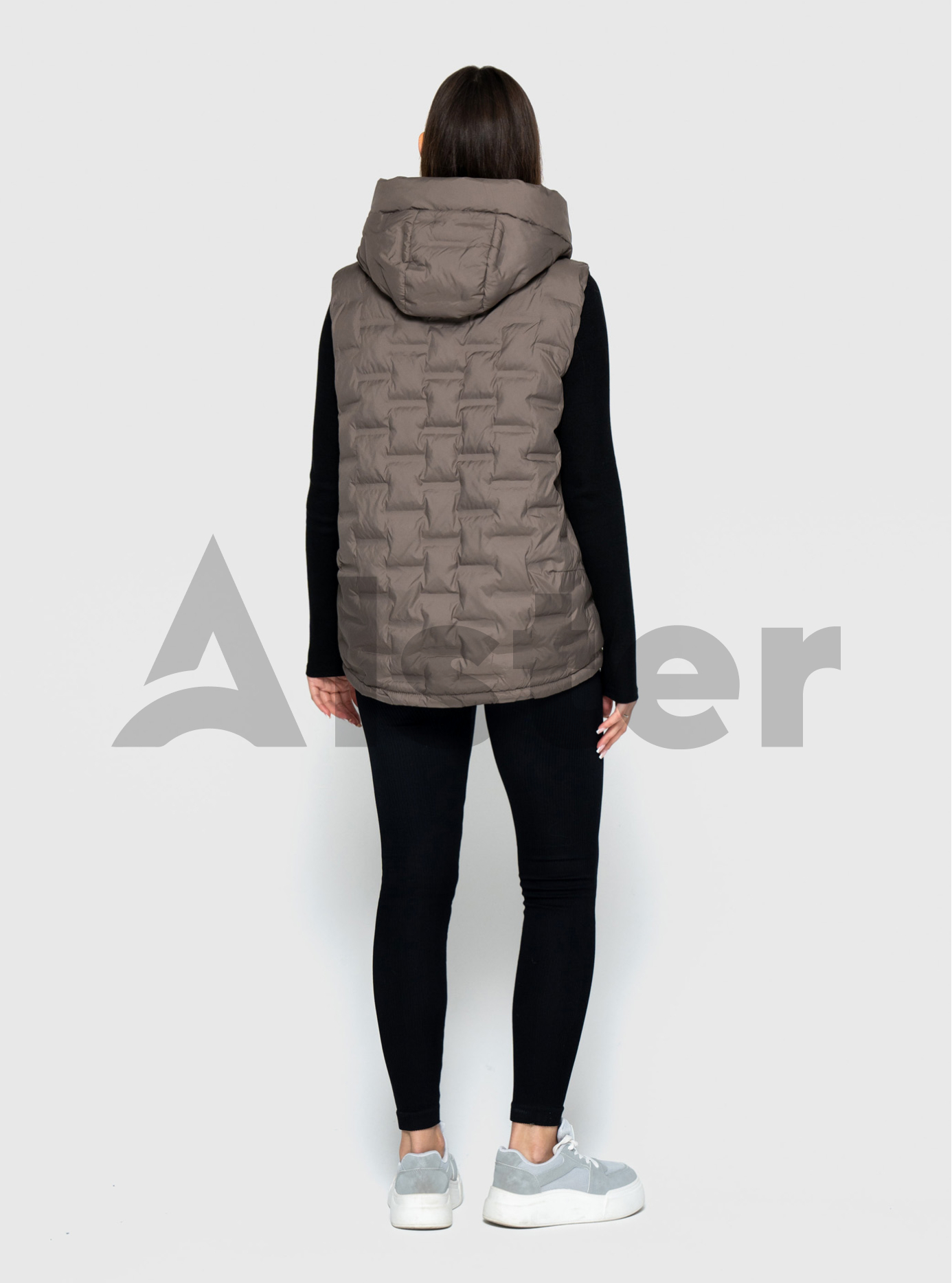 Женский жилет 2531 Visdeer капюшоном Визон 2XL (VS2531-23): фото - Alster.ua