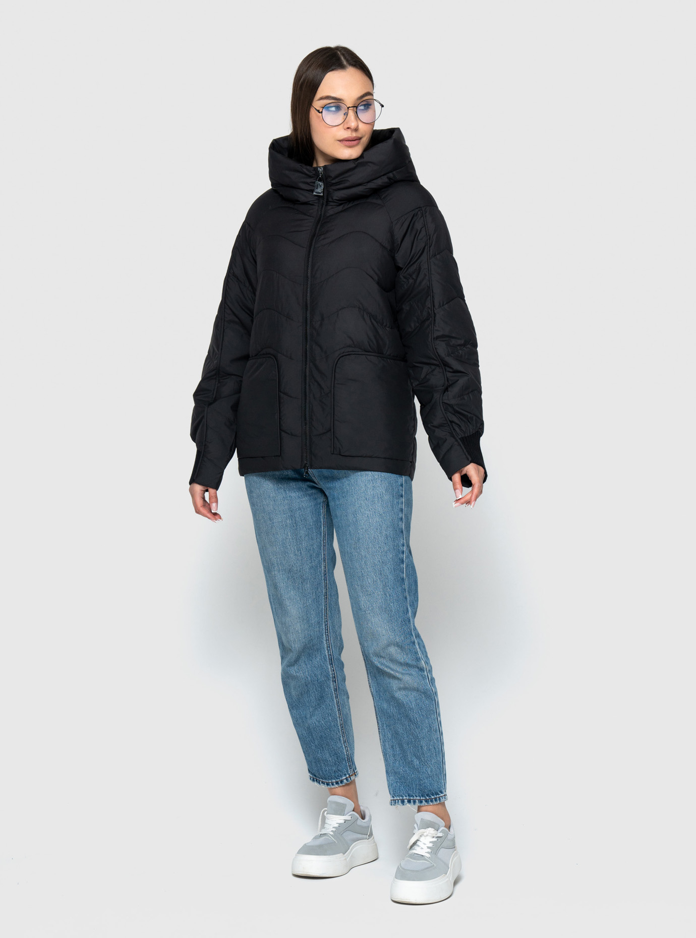 Женская куртка 2581 Visdeer весна/осень Чёрный 48 (VS2581-04): фото - Alster.ua