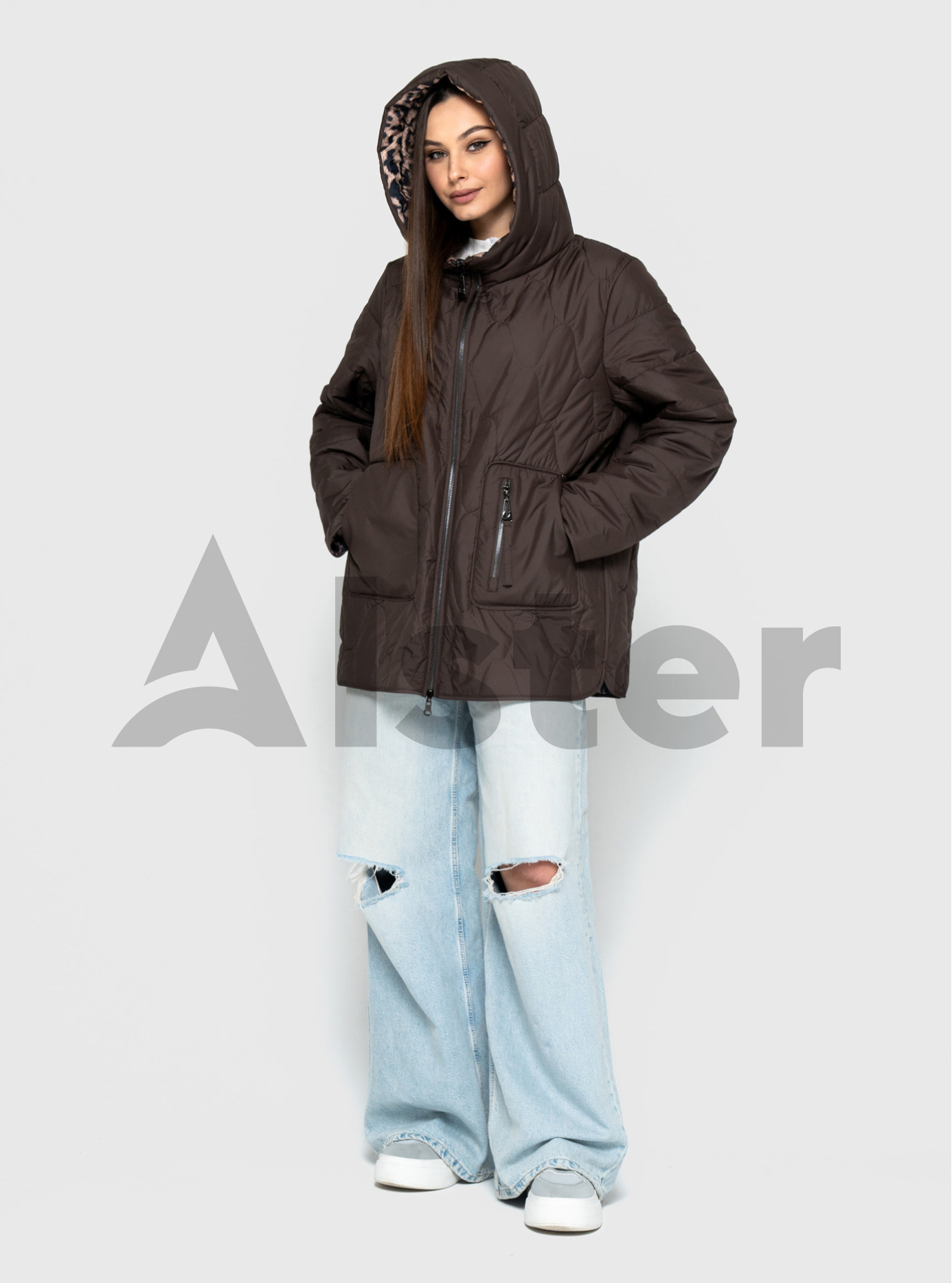 Женская двусторонняя куртка 2591 Visdeer (большие размеры) Шоколадный 50 (VS2591-06): фото - Alster.ua Женская двусторонняя куртка 2591 Visdeer (большие размеры) Шоколадный 50 (VS2591-06): фото - Alster.ua