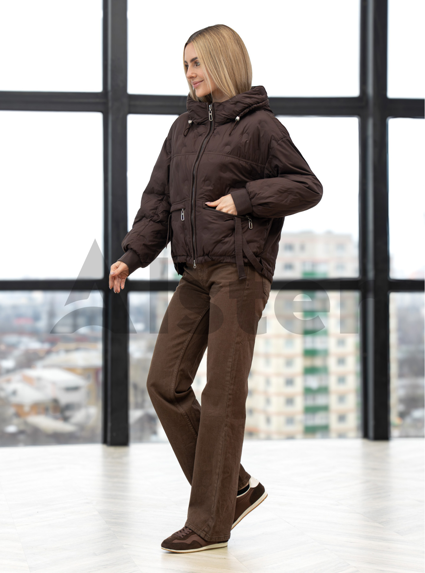 Женская демисезонная куртка Jc.Rosy Pink 2788 Шоколадный 50 (JRP2788-10): фото - Alster.ua