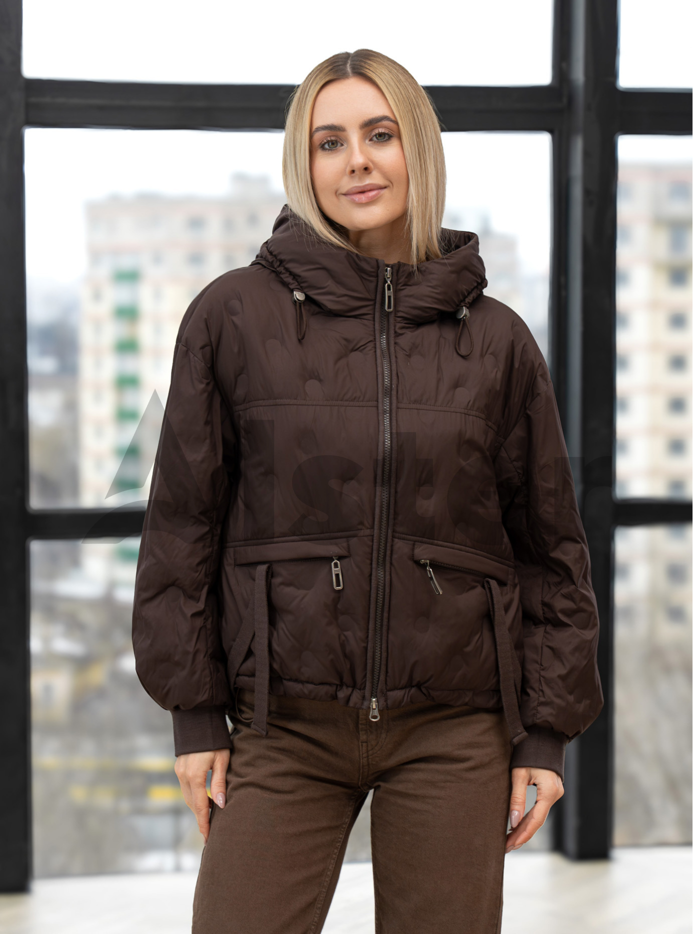 Женская демисезонная куртка Jc.Rosy Pink 2788 Шоколадный 50 (JRP2788-10): фото - Alster.ua