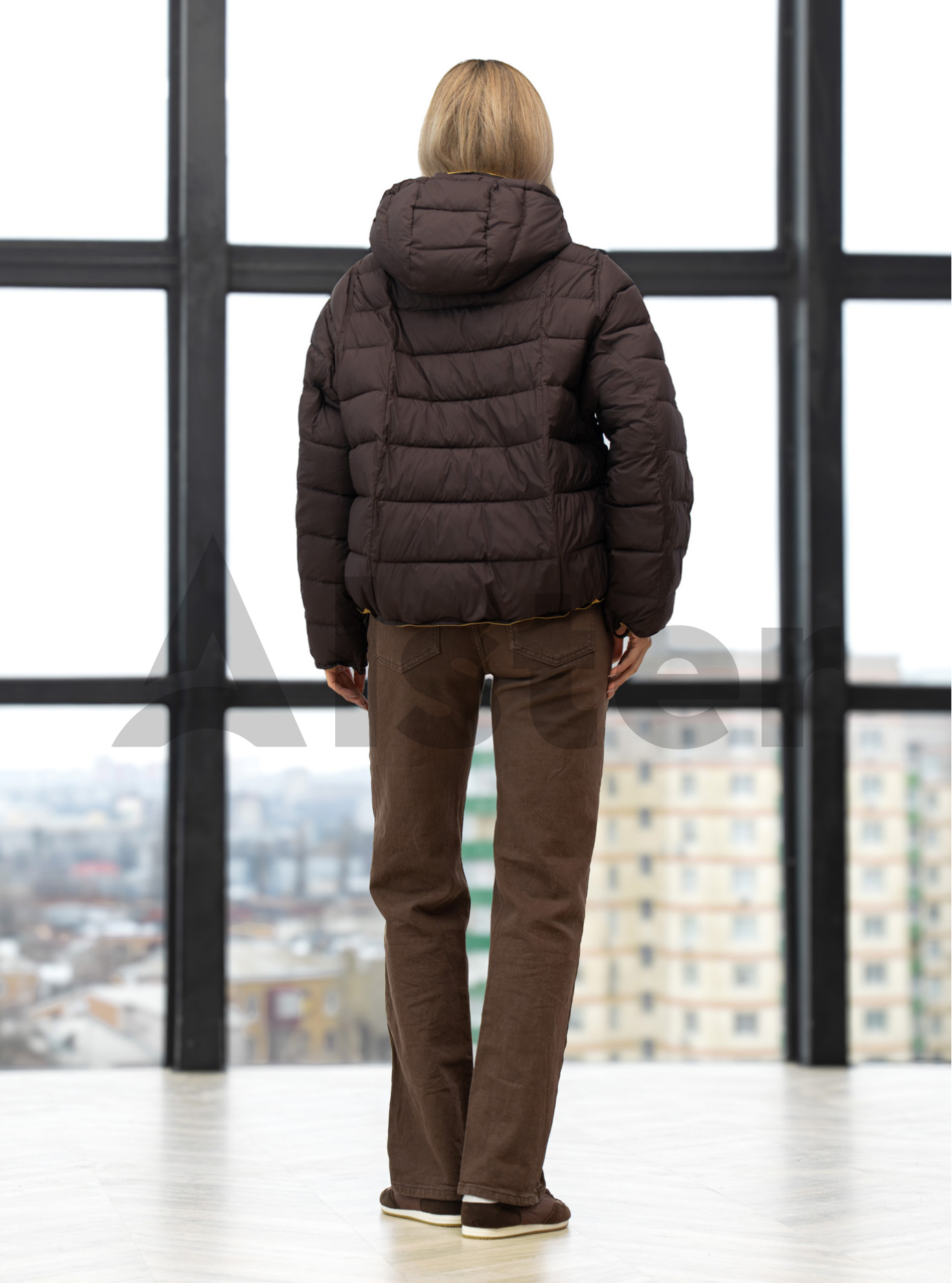 Женская куртка оверсайз Meajiateer 27MJ6608 Шоколадный L (27MJ6608-19): фото - Alster.ua