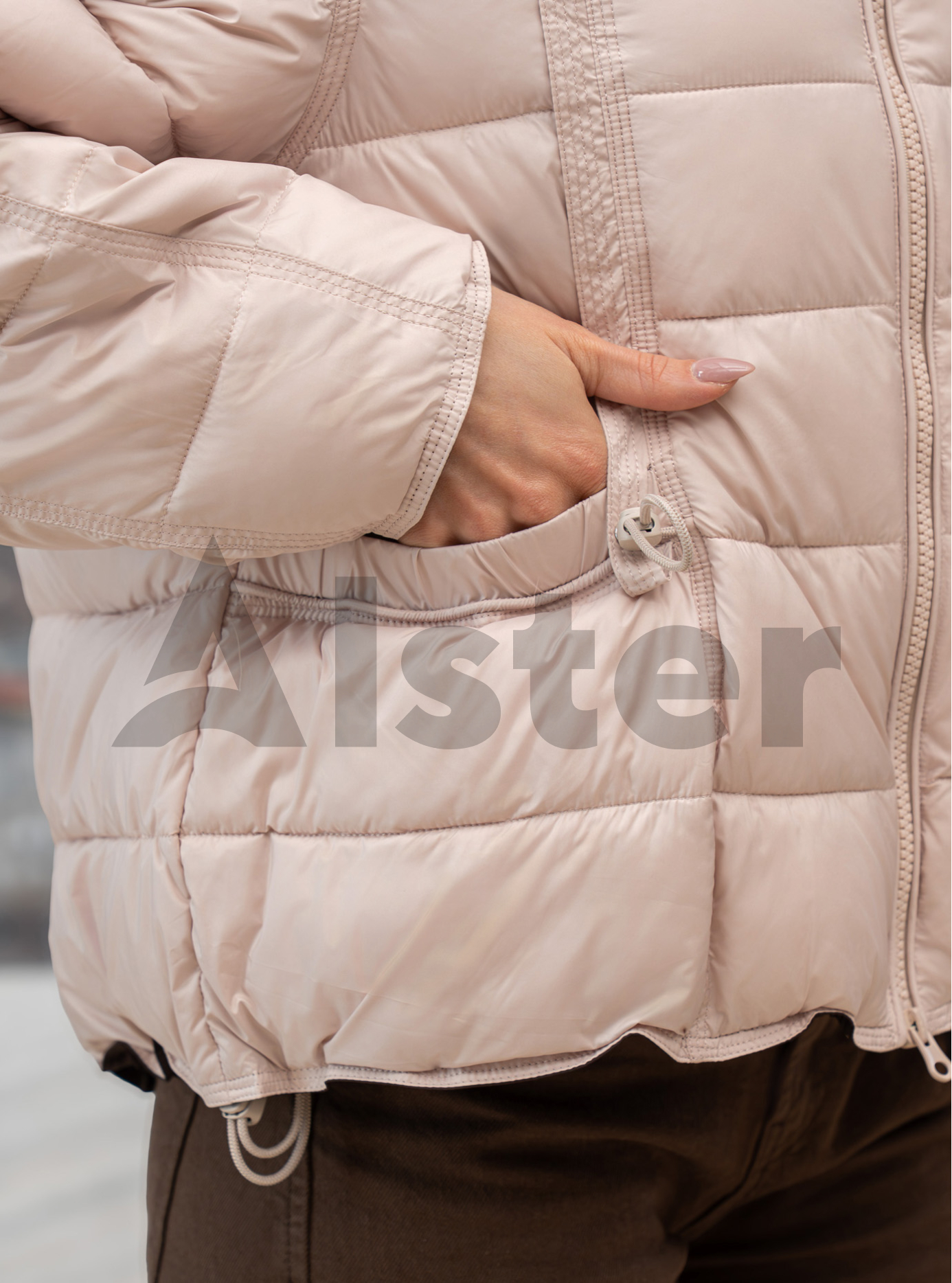 Женская куртка оверсайз Meajiateer 27MJ6608 Пудровый S (27MJ6608-13): фото - Alster.ua