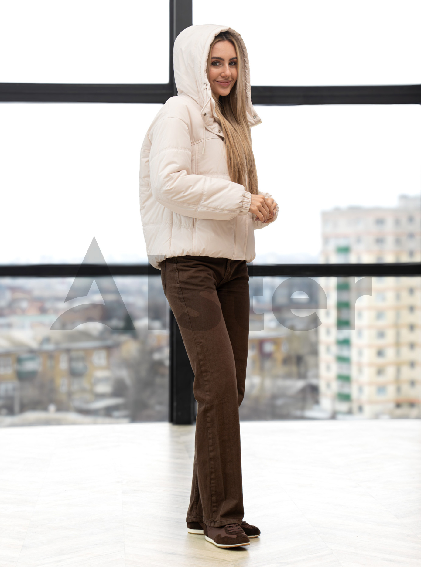 Женская демисезонная куртка Meajiateer 27MJ6626 Молоко XL (27MJ6626-14): фото - Alster.ua