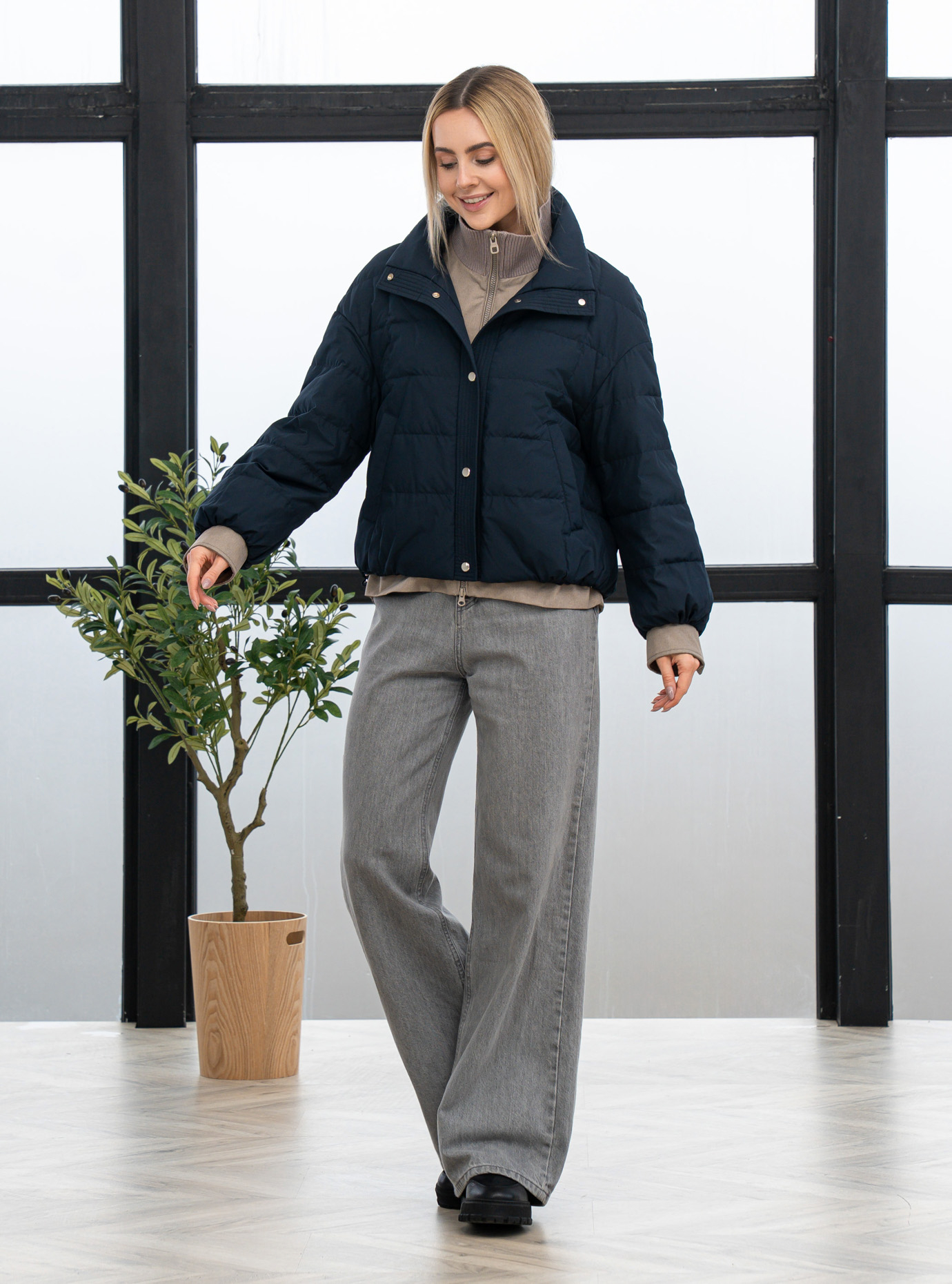 Женская демисезонная куртка Meajiateer 27MJ6632 Синий M (27MJ6632-12): фото - Alster.ua