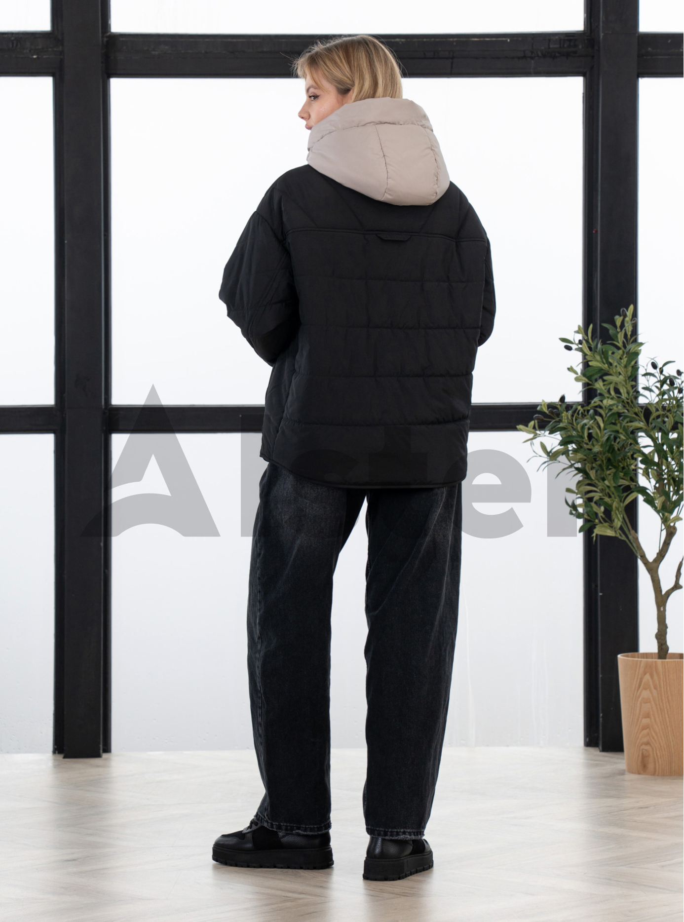Женская демисезонная куртка Meajiateer 6659 big size Чёрный 3XL (27MJ6659-08): фото - Alster.ua