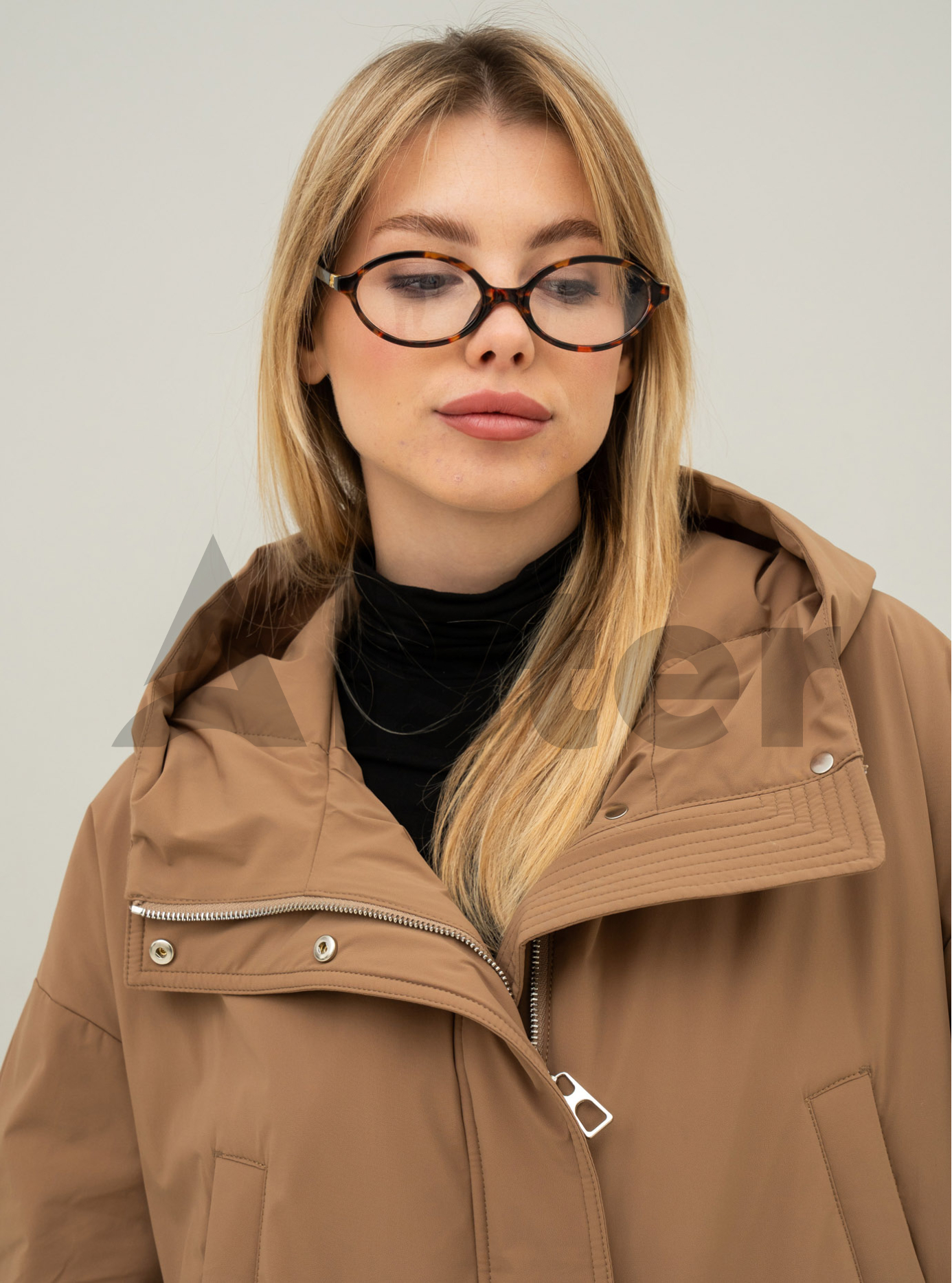 Женская куртка оверсайз Snow Owl 26C122 Коричневый S (26C122-08): фото - Alster.ua