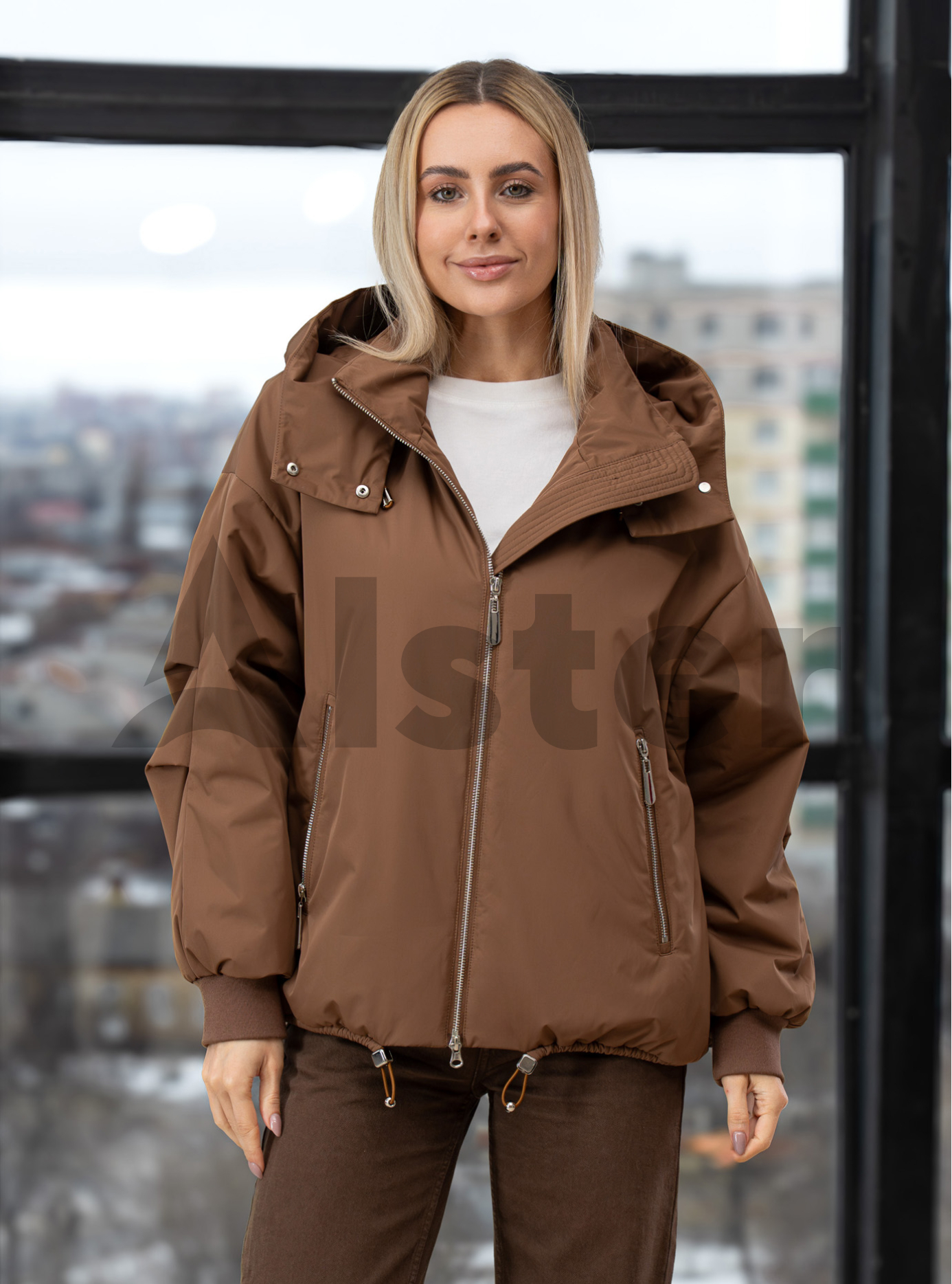 Короткая женская куртка 25C345 Snow Owl весна/осень Шоколадный S (25C345-09): фото - Alster.ua