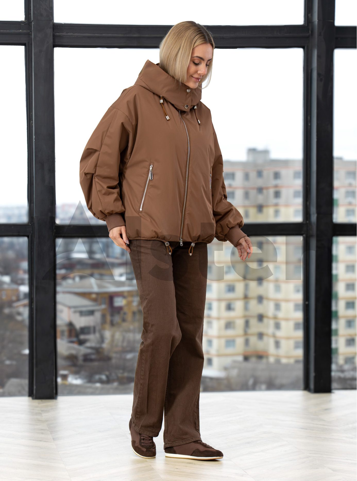 Короткая женская куртка 25C345 Snow Owl весна/осень Шоколадный S (25C345-09): фото - Alster.ua