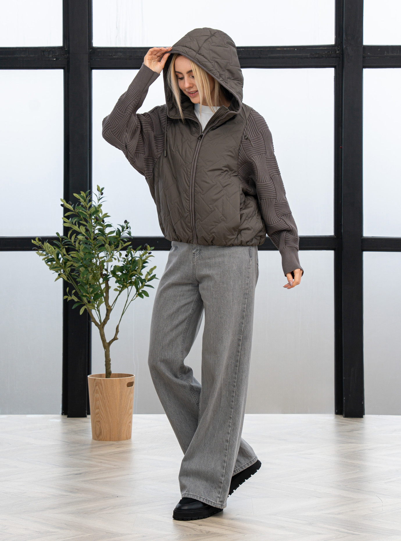 Демисезонная женская куртка Symonder 6202 Тёмно-серый M (26SYR6202-06): фото - Alster.ua