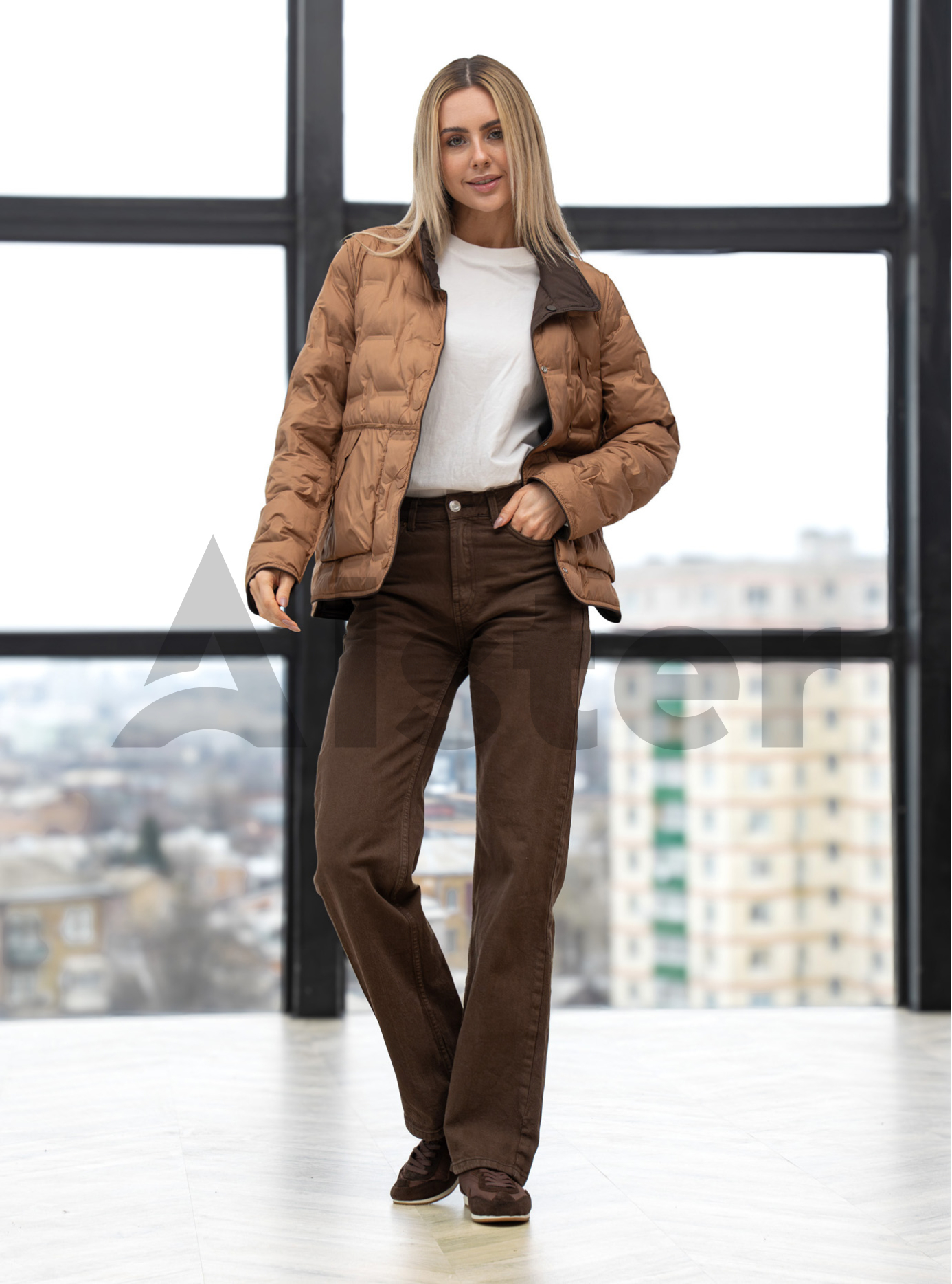 Женская двусторонняя куртка Symonder 6901 Шоколадный 2XL (26SYR6901-09): фото - Alster.ua