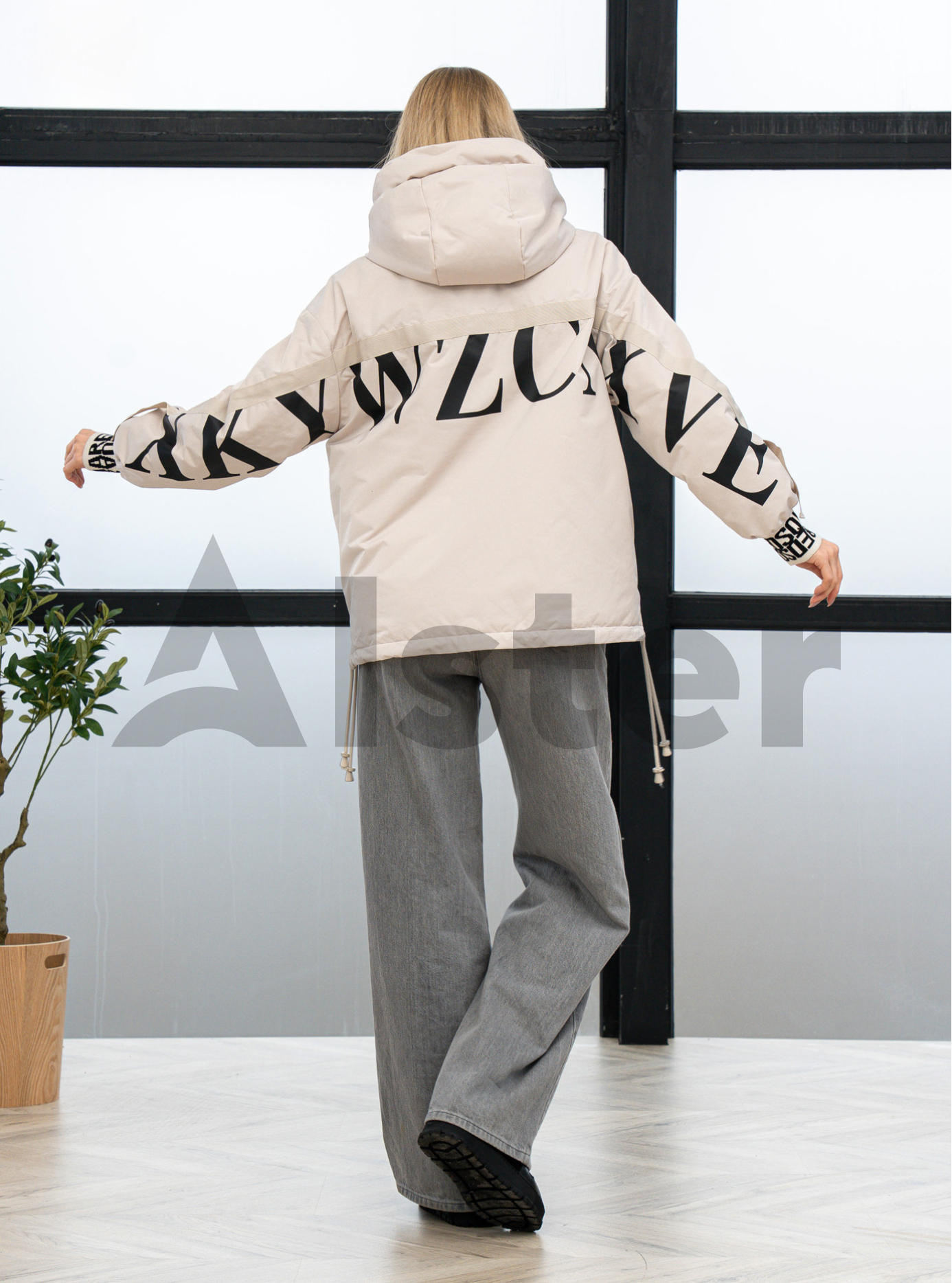 Женская демисезонная куртка Tongcoi 2551 big size Молоко 54 (26TON2551-17): фото - Alster.ua