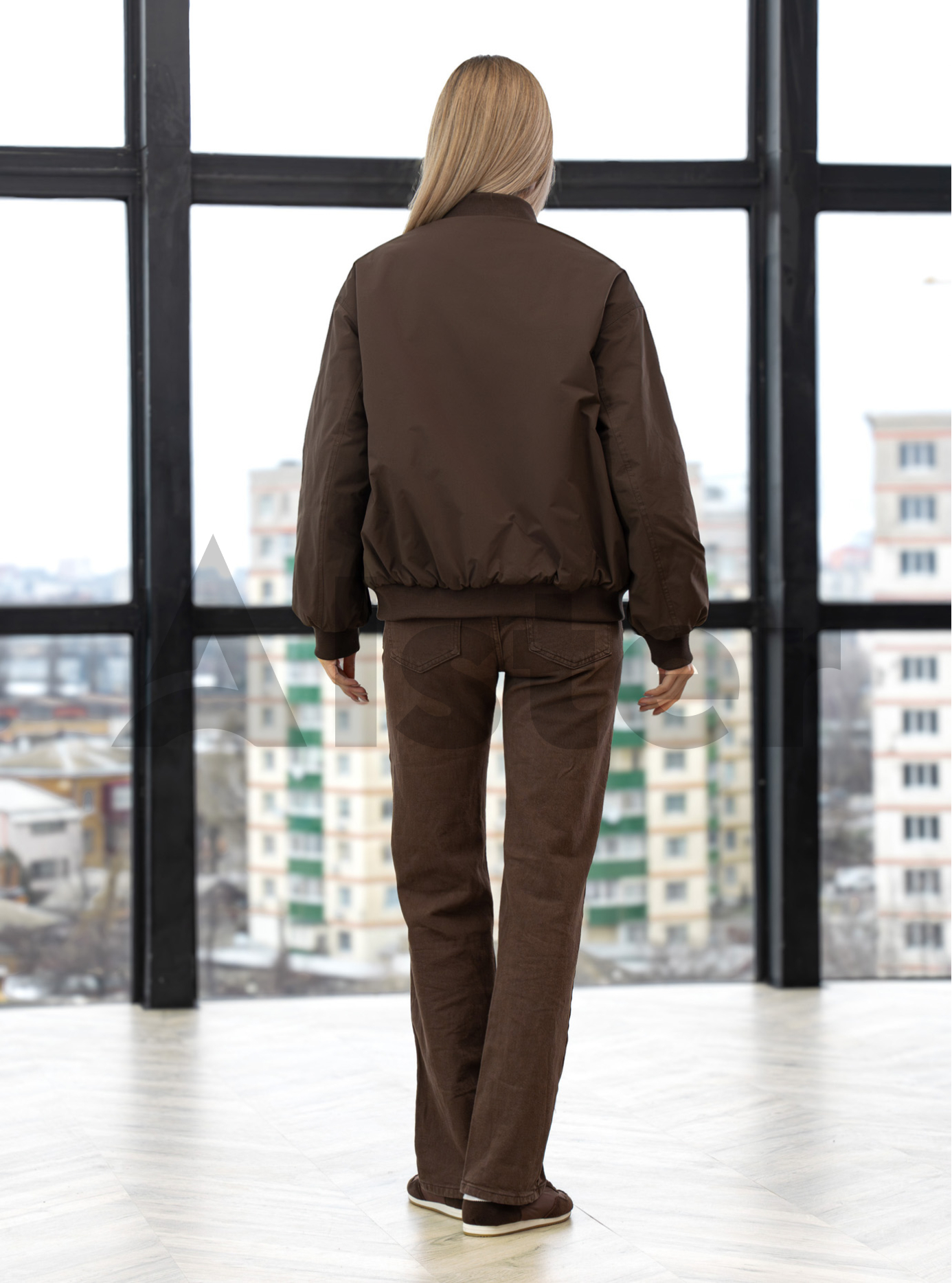 Женская двусторонняя куртка-бомбер Towmy 7430 Шоколадный M (26TM7430-05): фото - Alster.ua