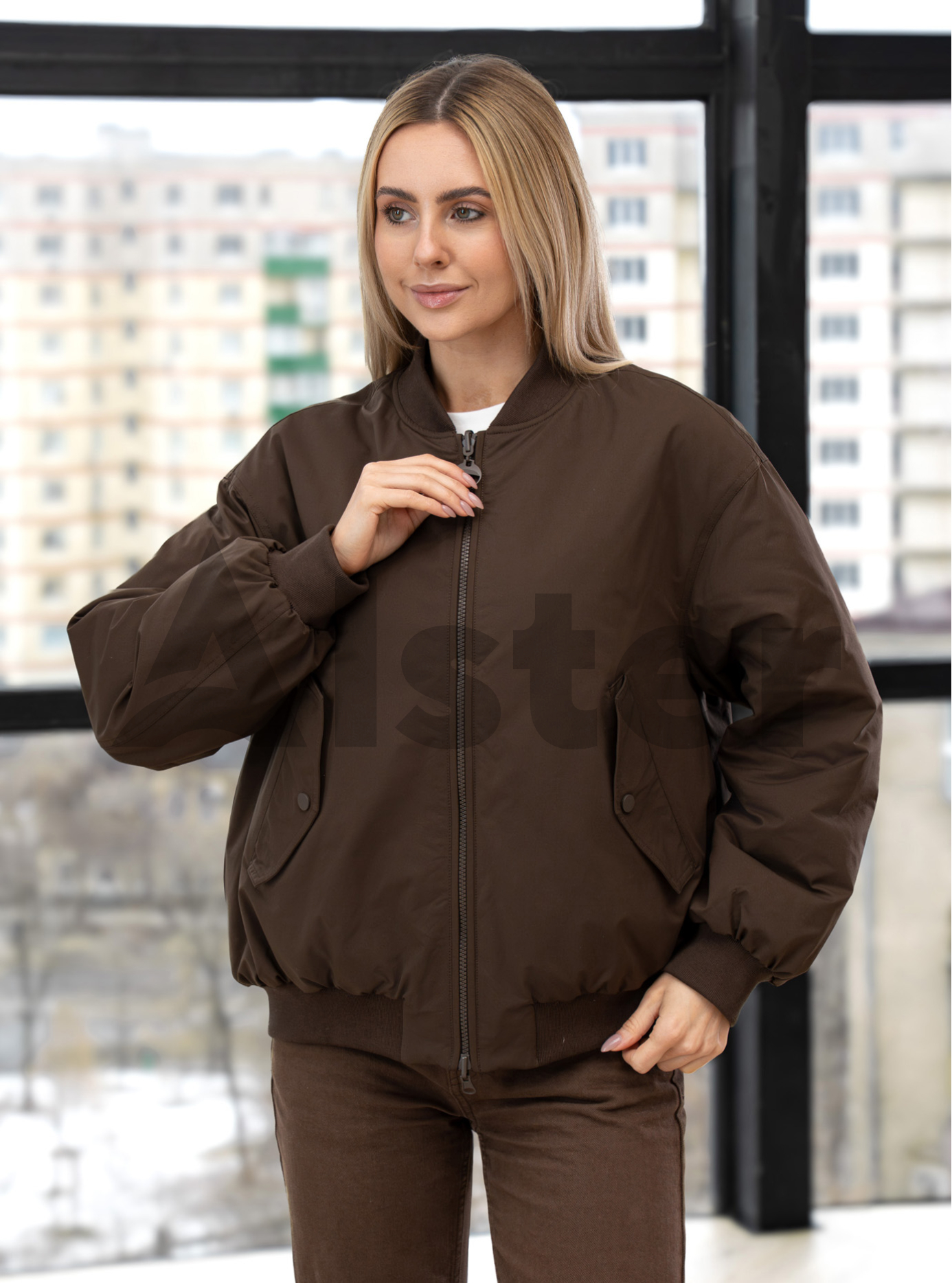 Женская двусторонняя куртка-бомбер Towmy 7430 Шоколадный M (26TM7430-05): фото - Alster.ua