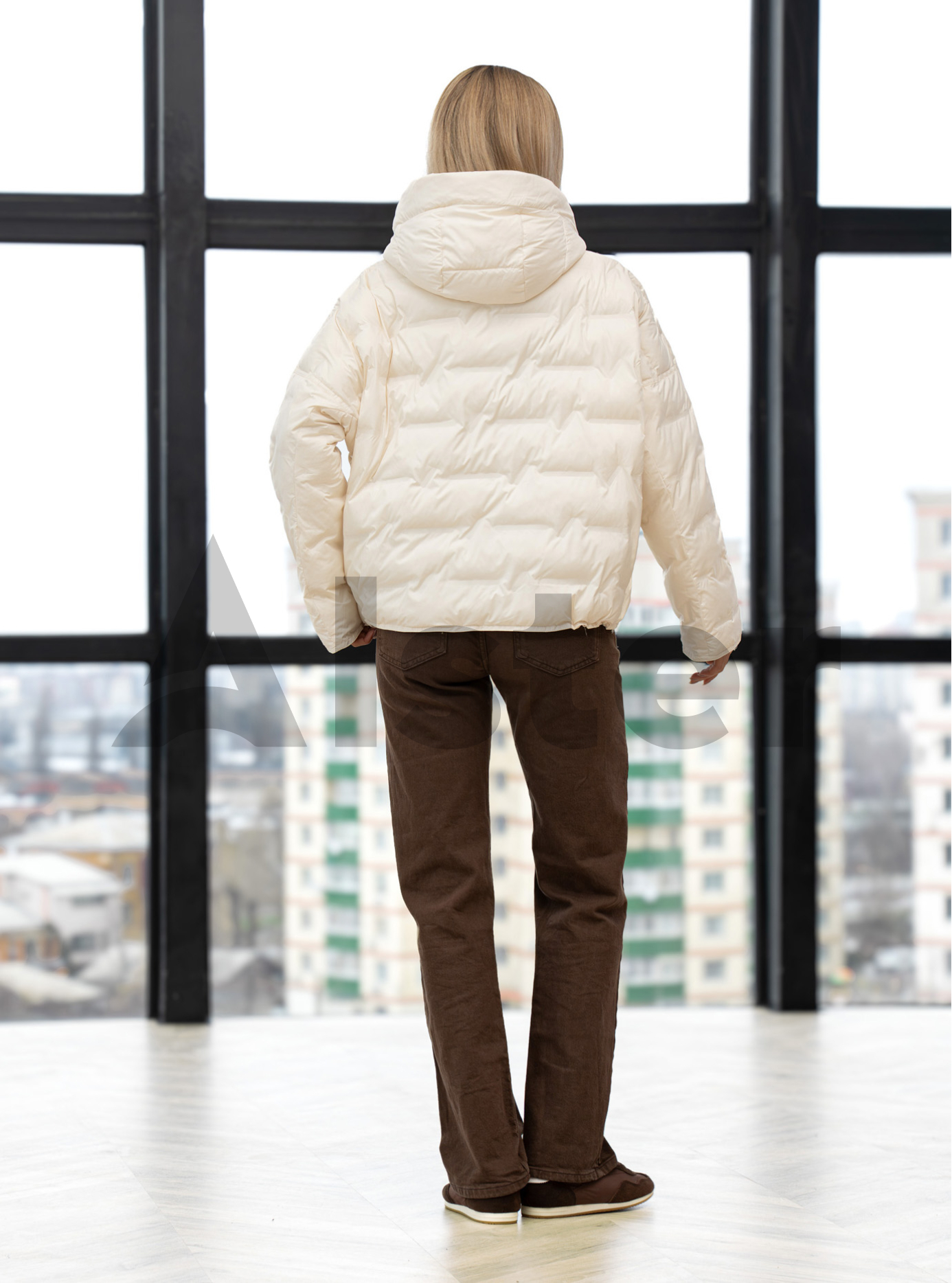 Женская куртка оверсайз Visdeer 27VS26142 Молоко 42 (27VS26142-07): фото - Alster.ua